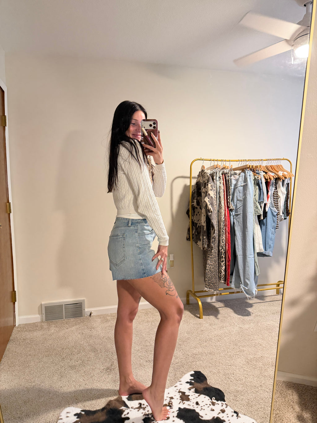 Hidden Jeans Vintage Blue A-Line Denim Shorts