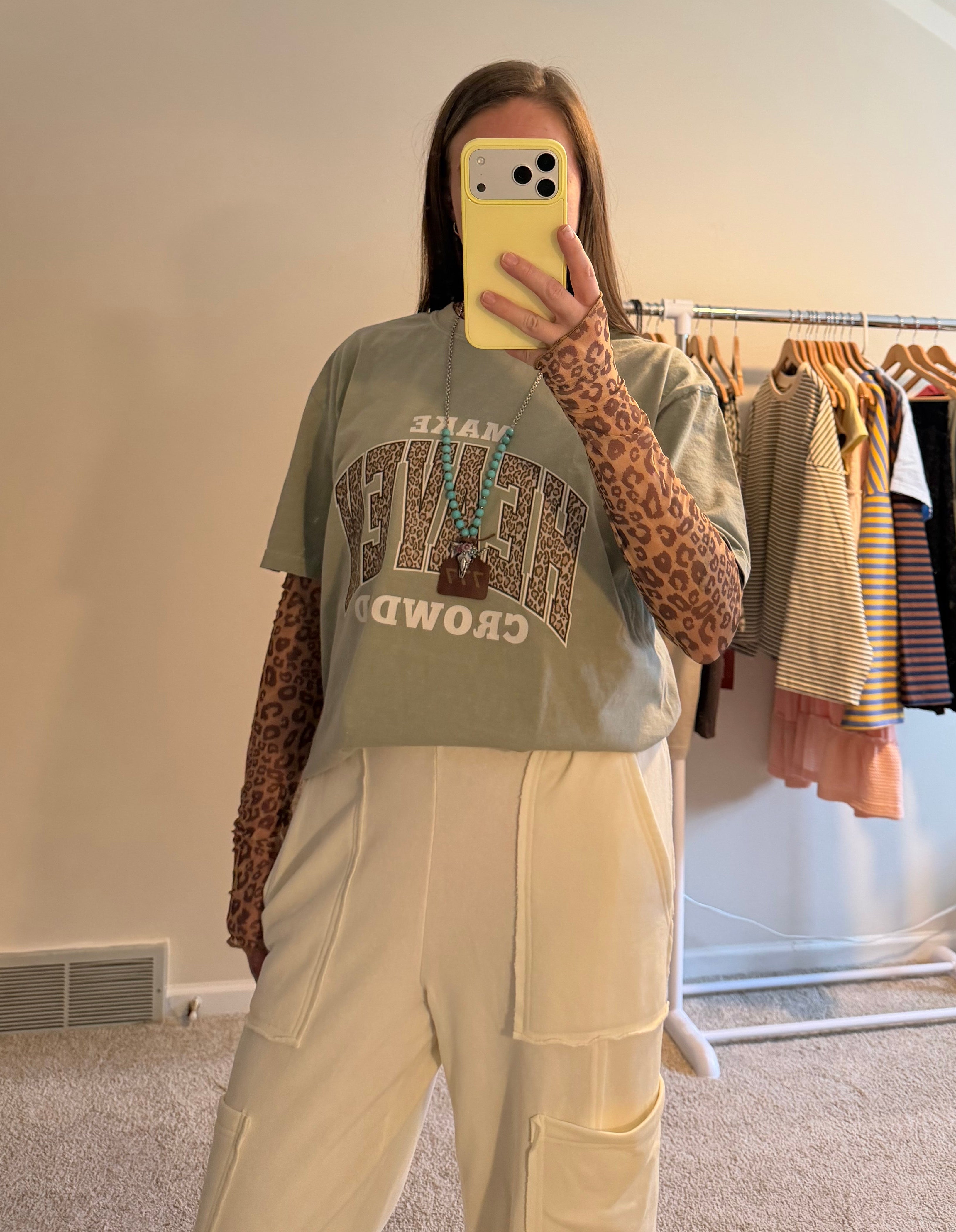 "Make Heaven Crowded" Vintage-Wash Graphic Tee