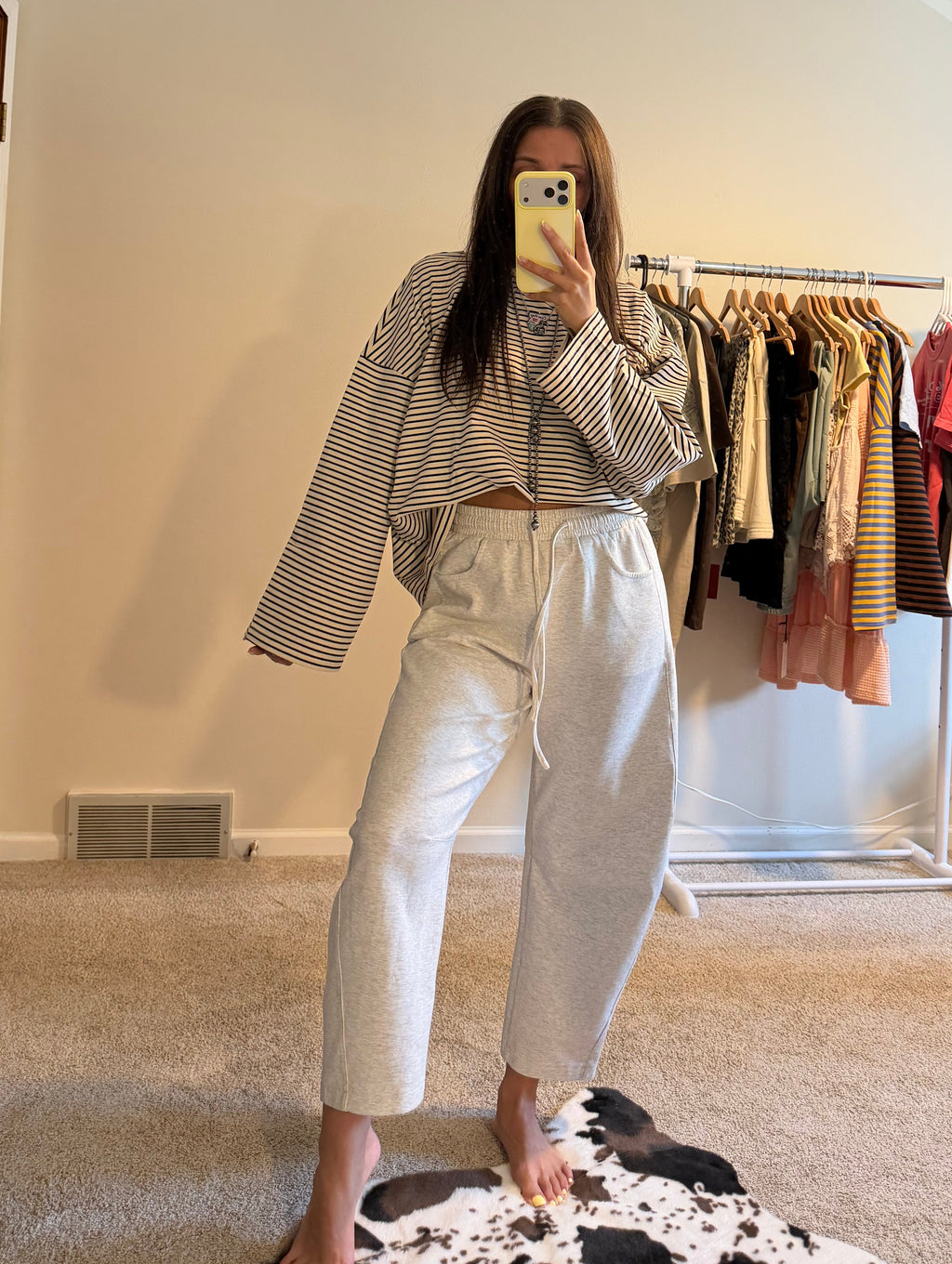 Oreo Retro Striped Oversized Top