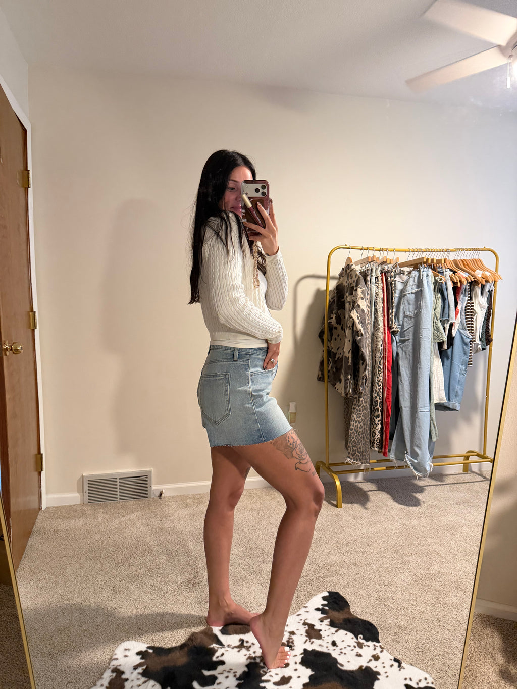 Hidden Jeans Vintage Blue A-Line Denim Shorts