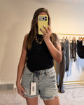 Stud Detail Asymmetrical Hem Knit Crop Top