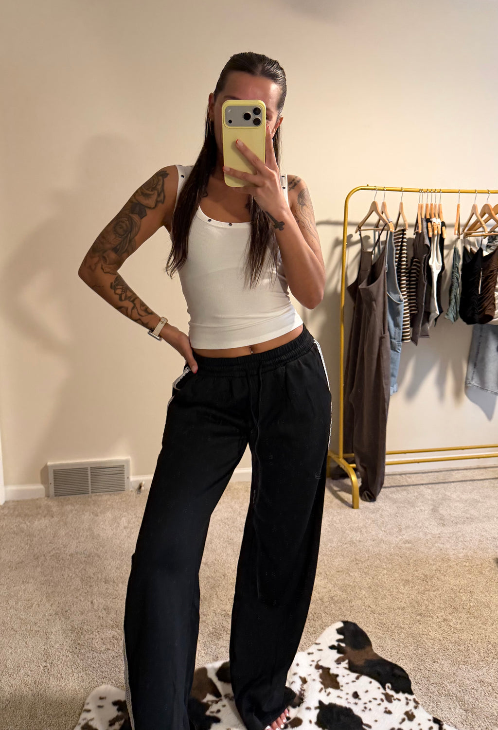 Stud Detail Knit Crop Top