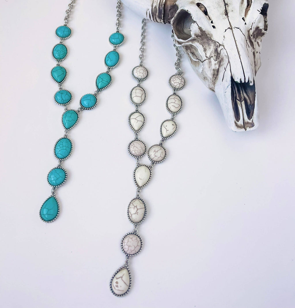 Western "Main Character" Semi-Stone Y-Necklace