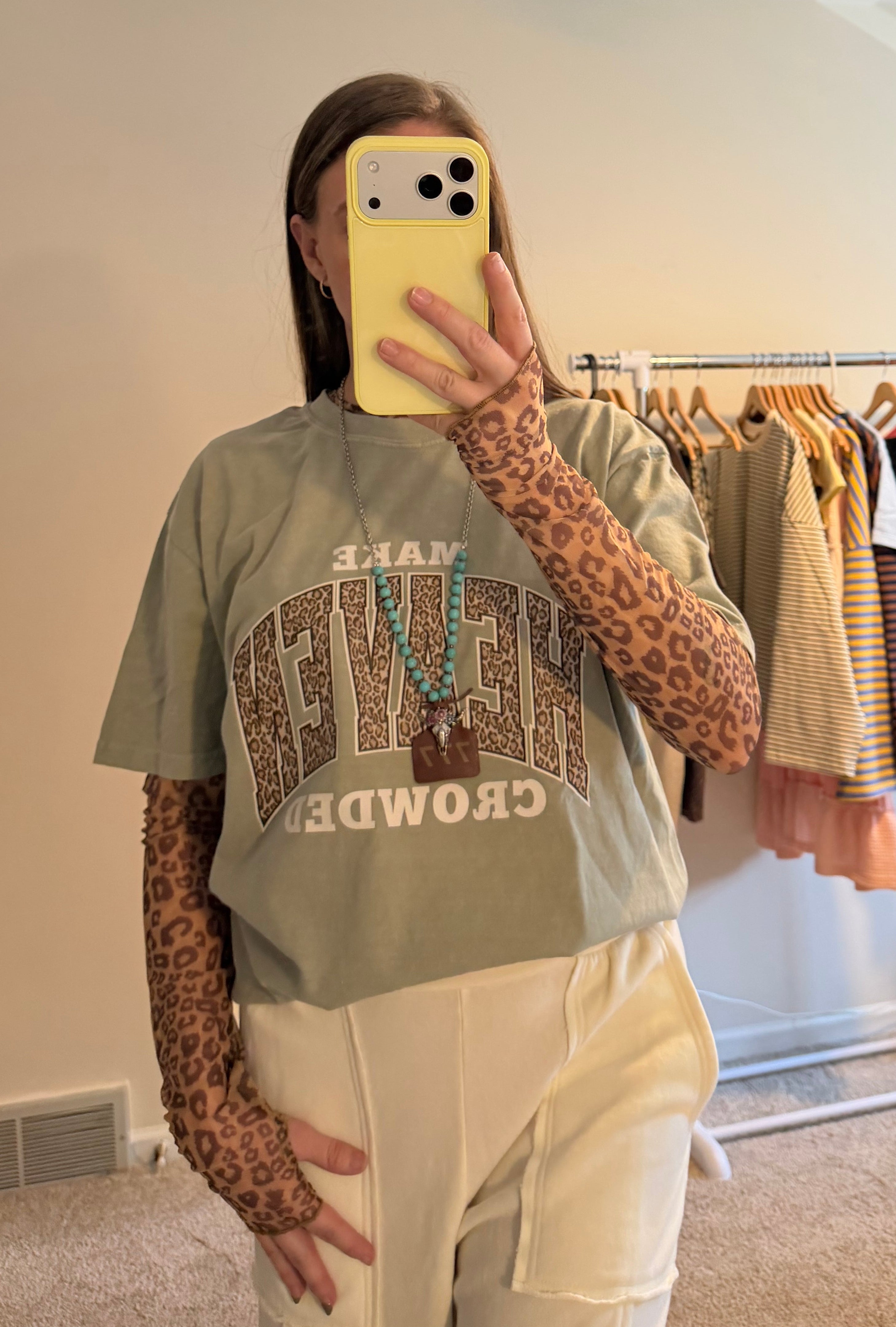 "Make Heaven Crowded" Vintage-Wash Graphic Tee