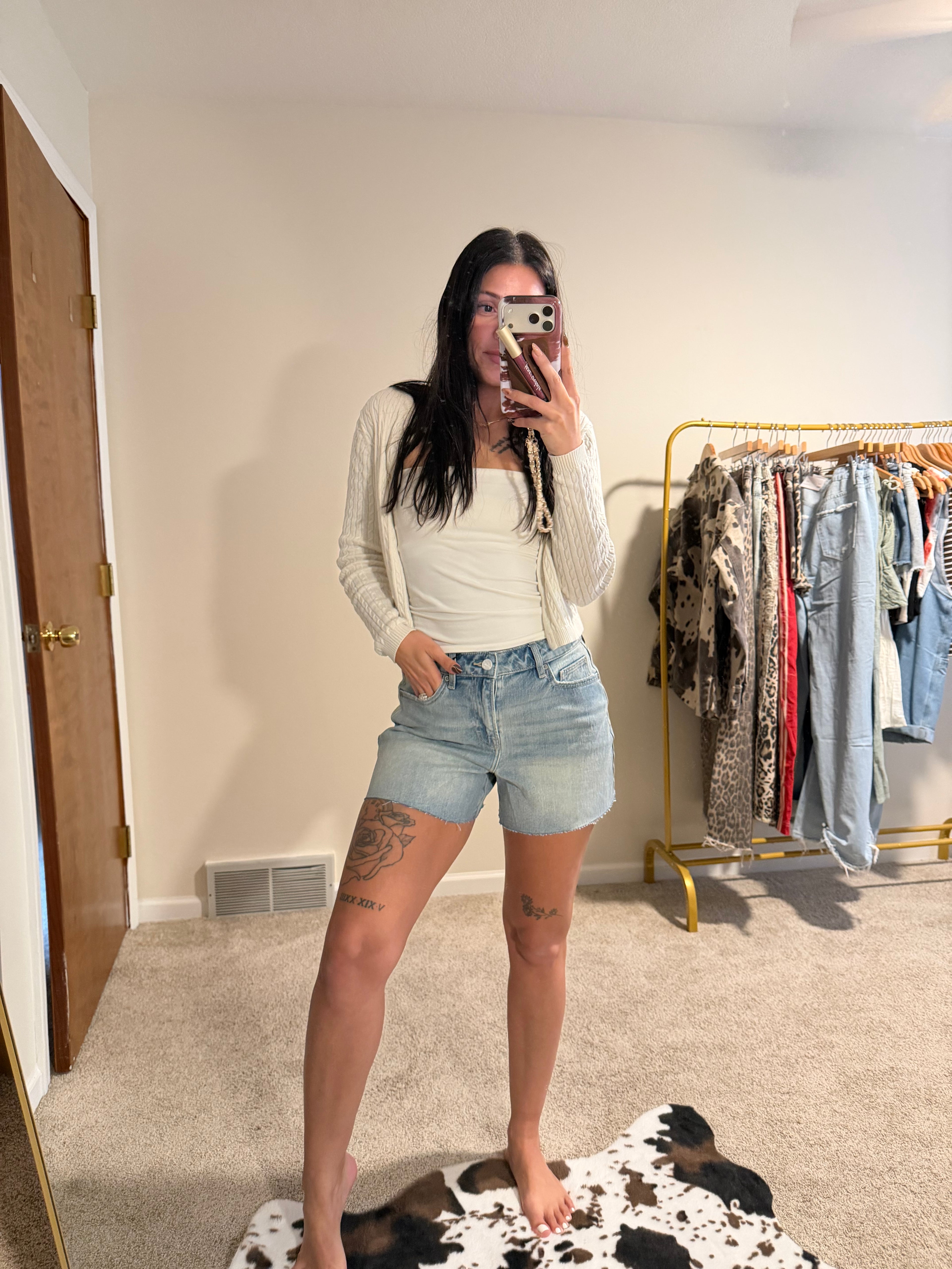 Hidden Jeans Vintage Blue A-Line Denim Shorts