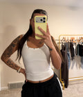 Stud Detail Knit Crop Top
