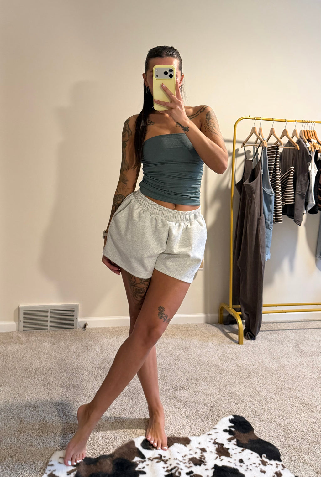 Strapless Scrunch Knit Top