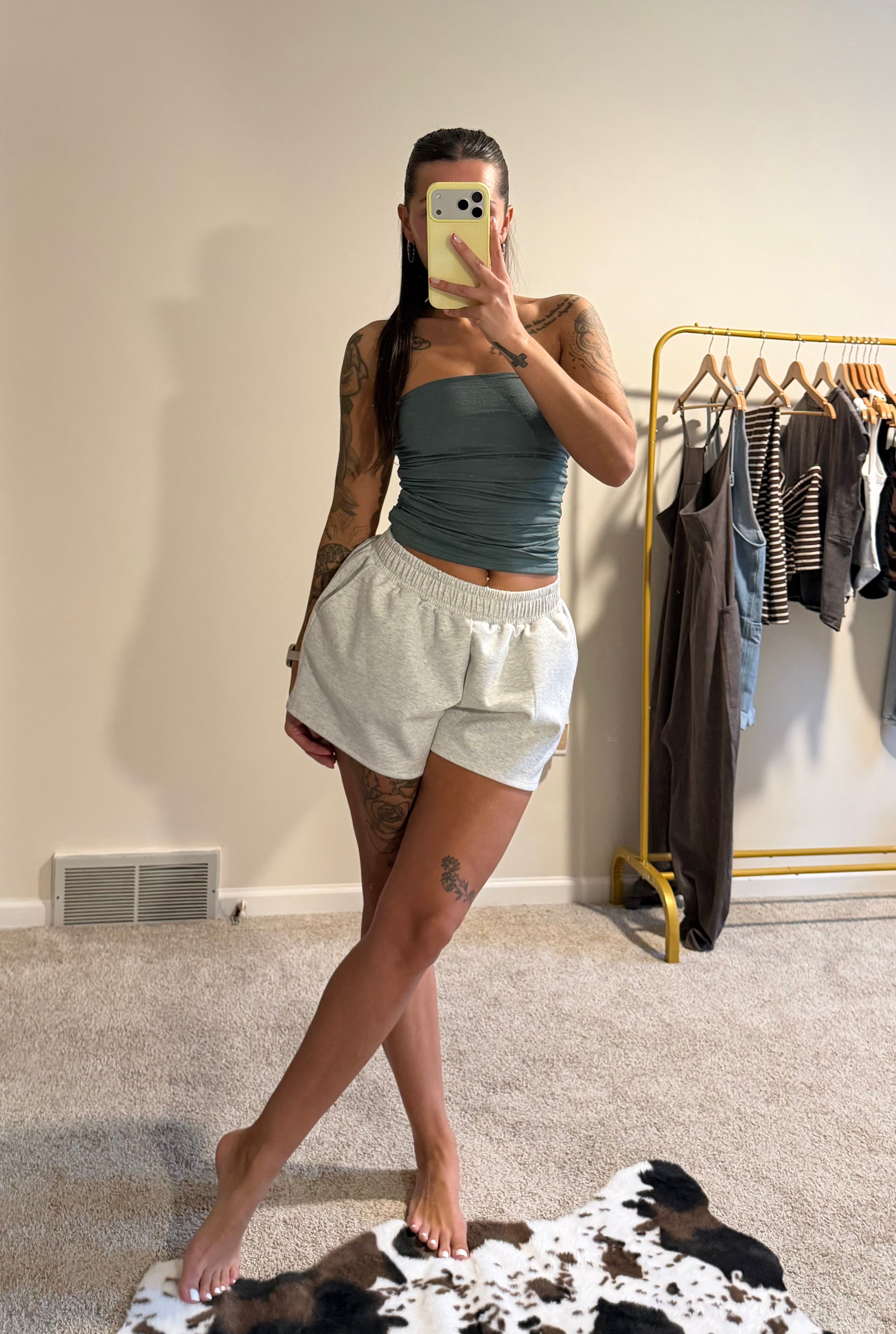Strapless Scrunch Knit Top