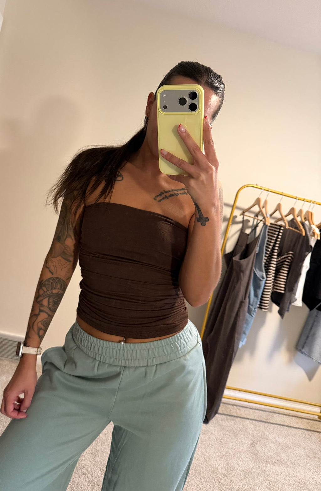 Strapless Scrunch Knit Top