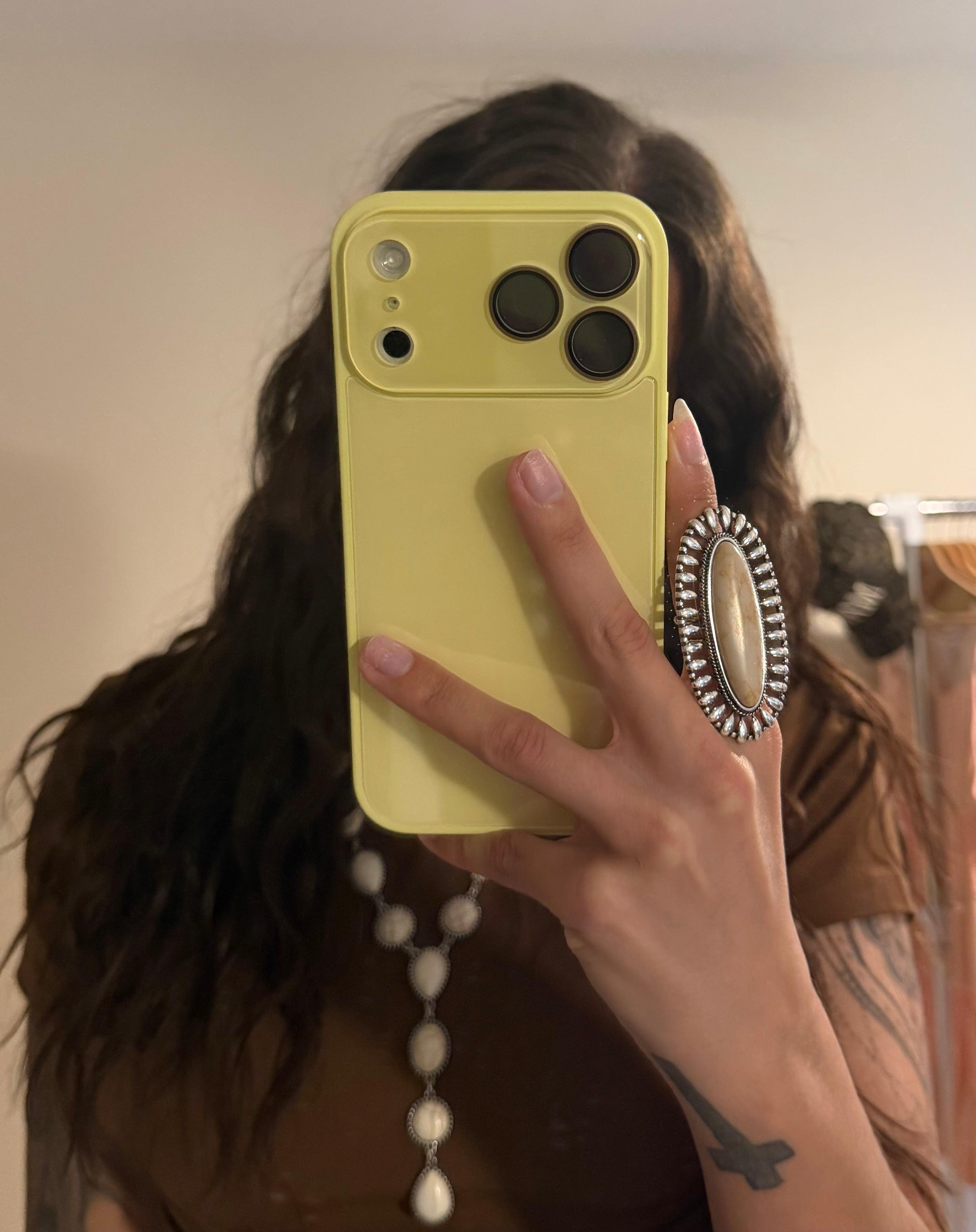 Western Oversized Oval Stone Ring