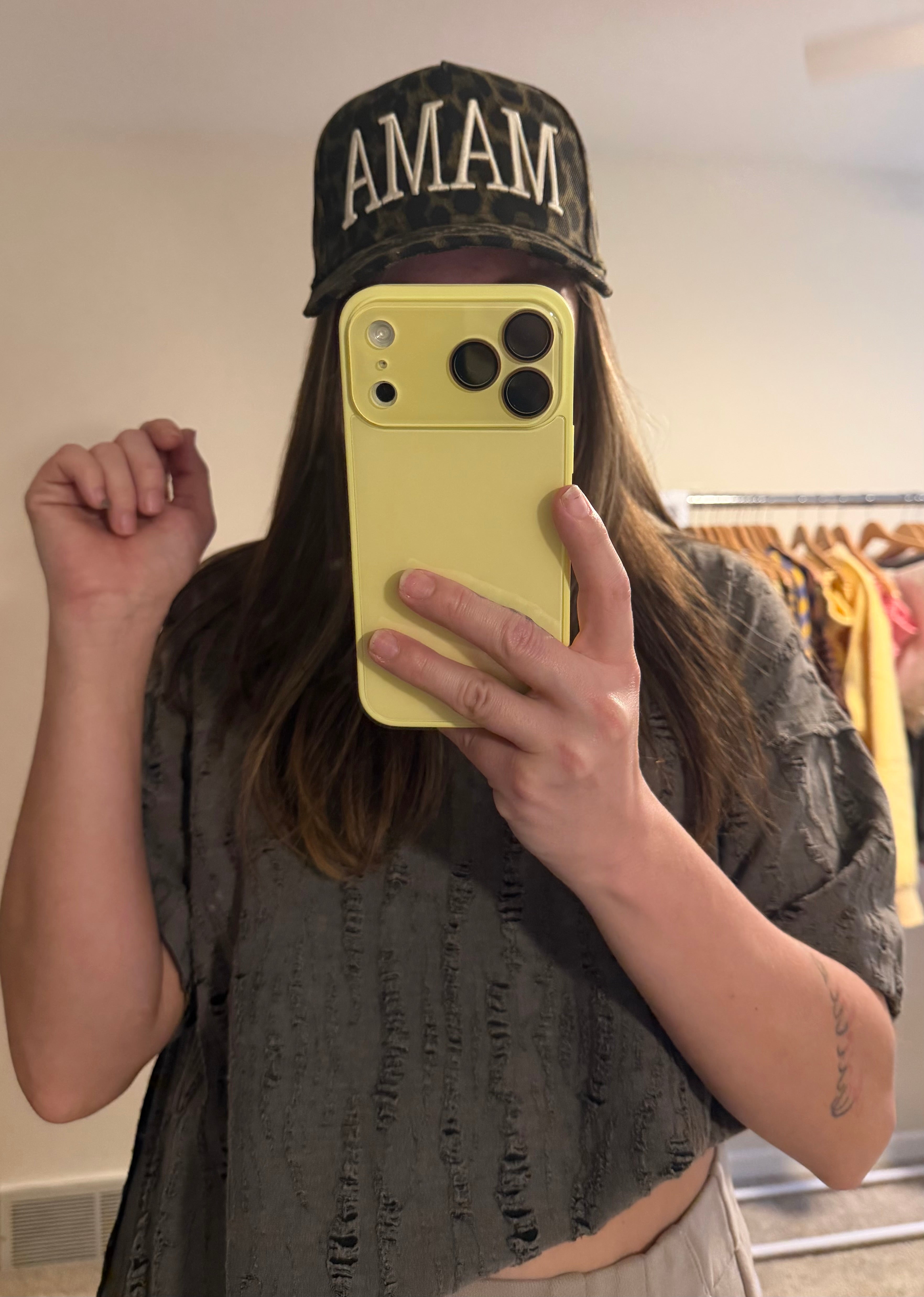 MAMA Cheetah Print Vintage Trucker Hat