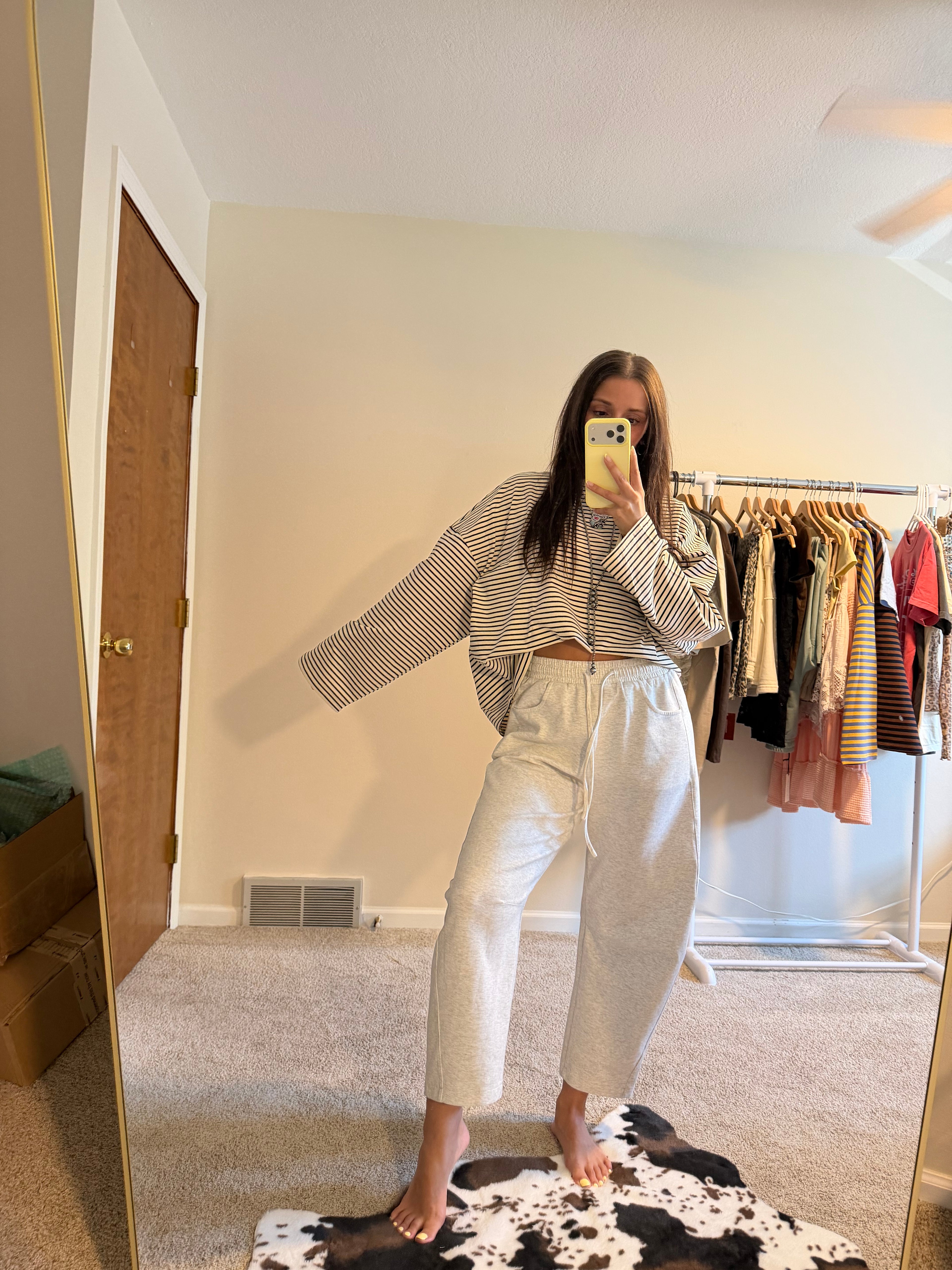 Oreo Retro Striped Oversized Top