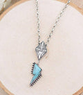 Turquoise Lightning Bolt Necklace
