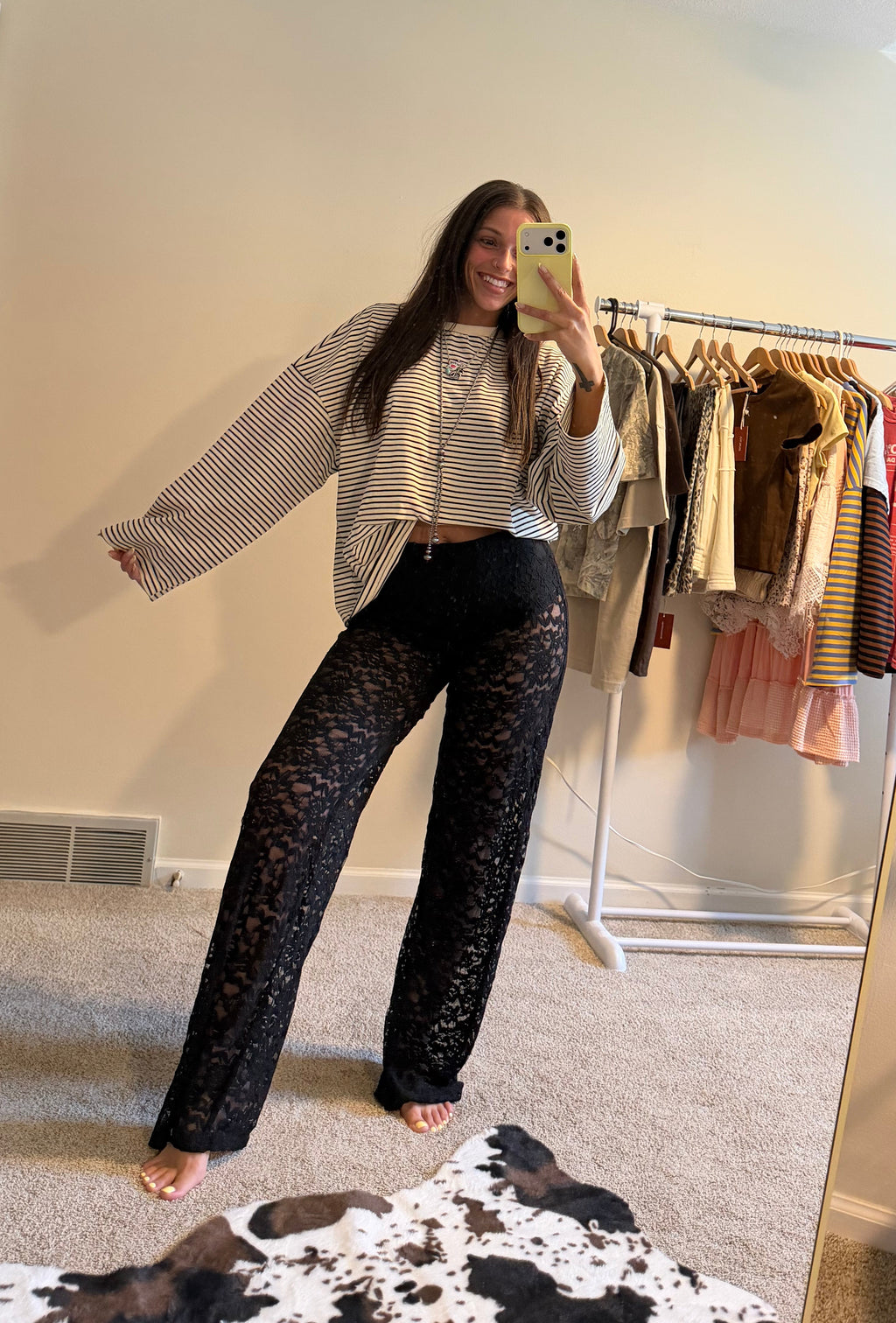 Oreo Retro Striped Oversized Top