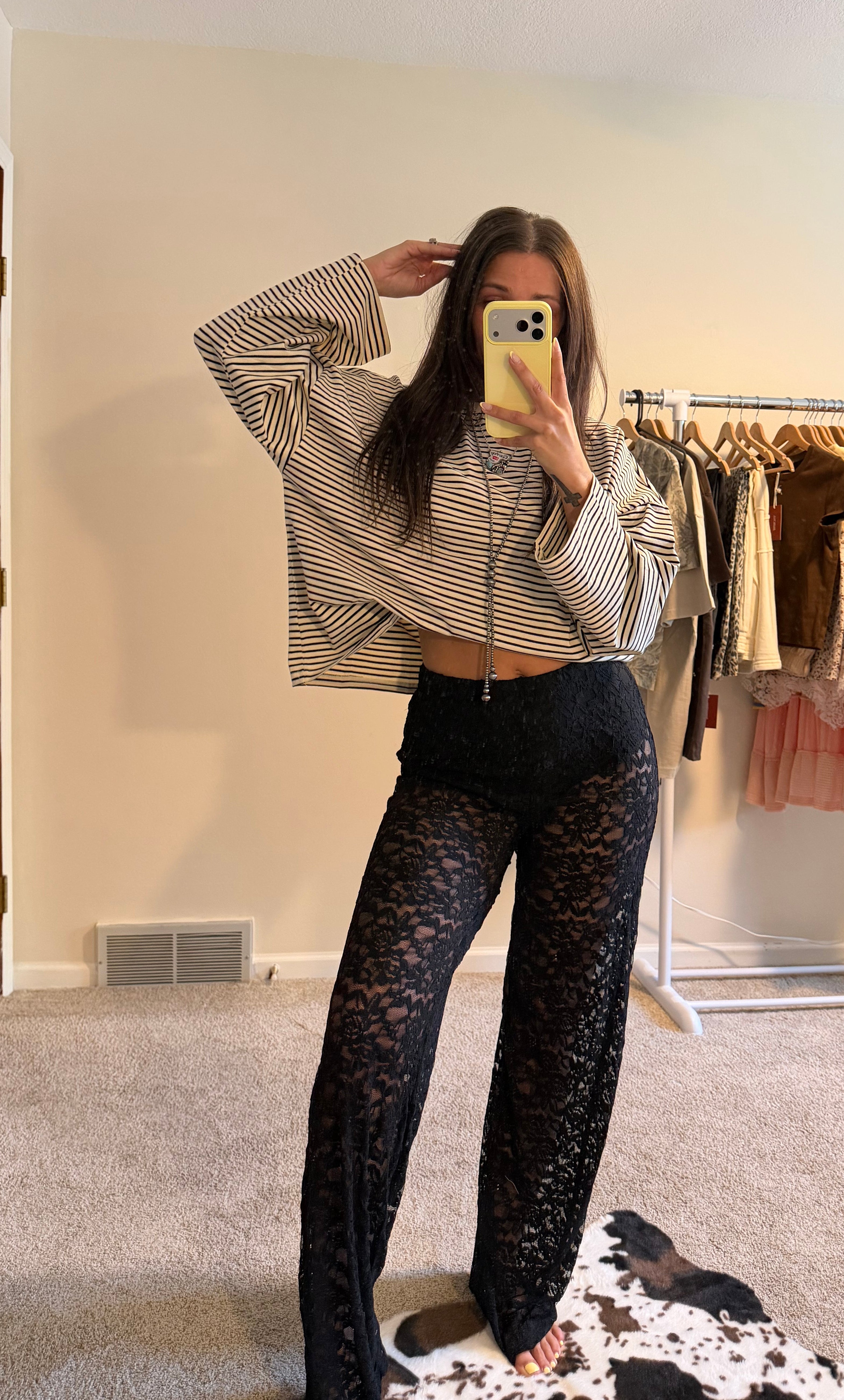 Oreo Retro Striped Oversized Top