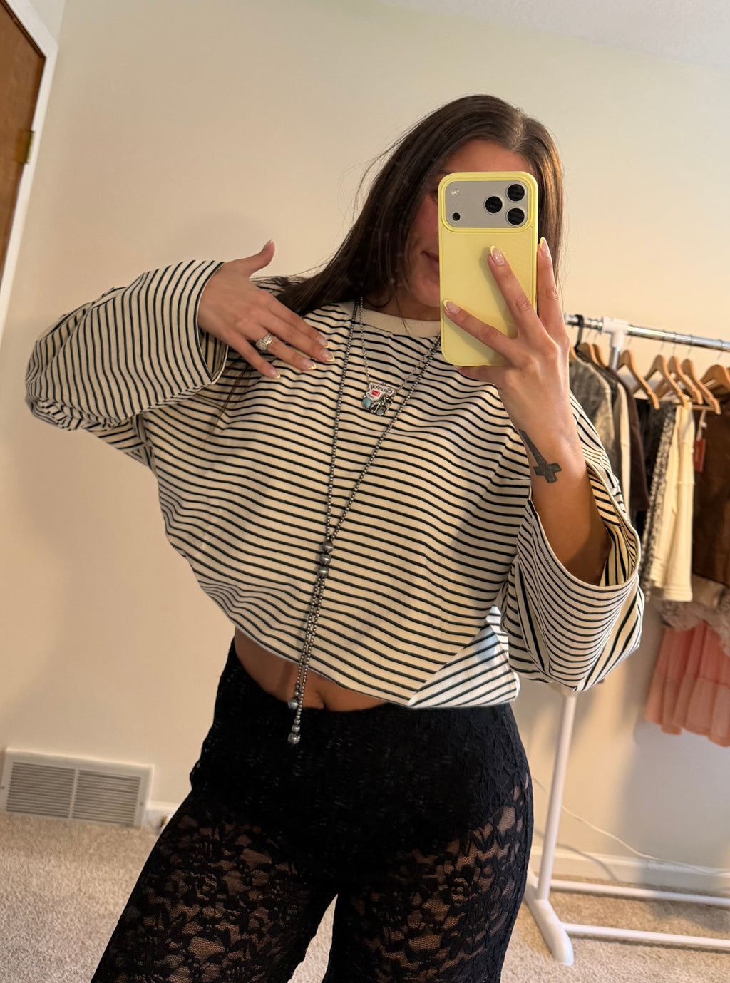 Oreo Retro Striped Oversized Top