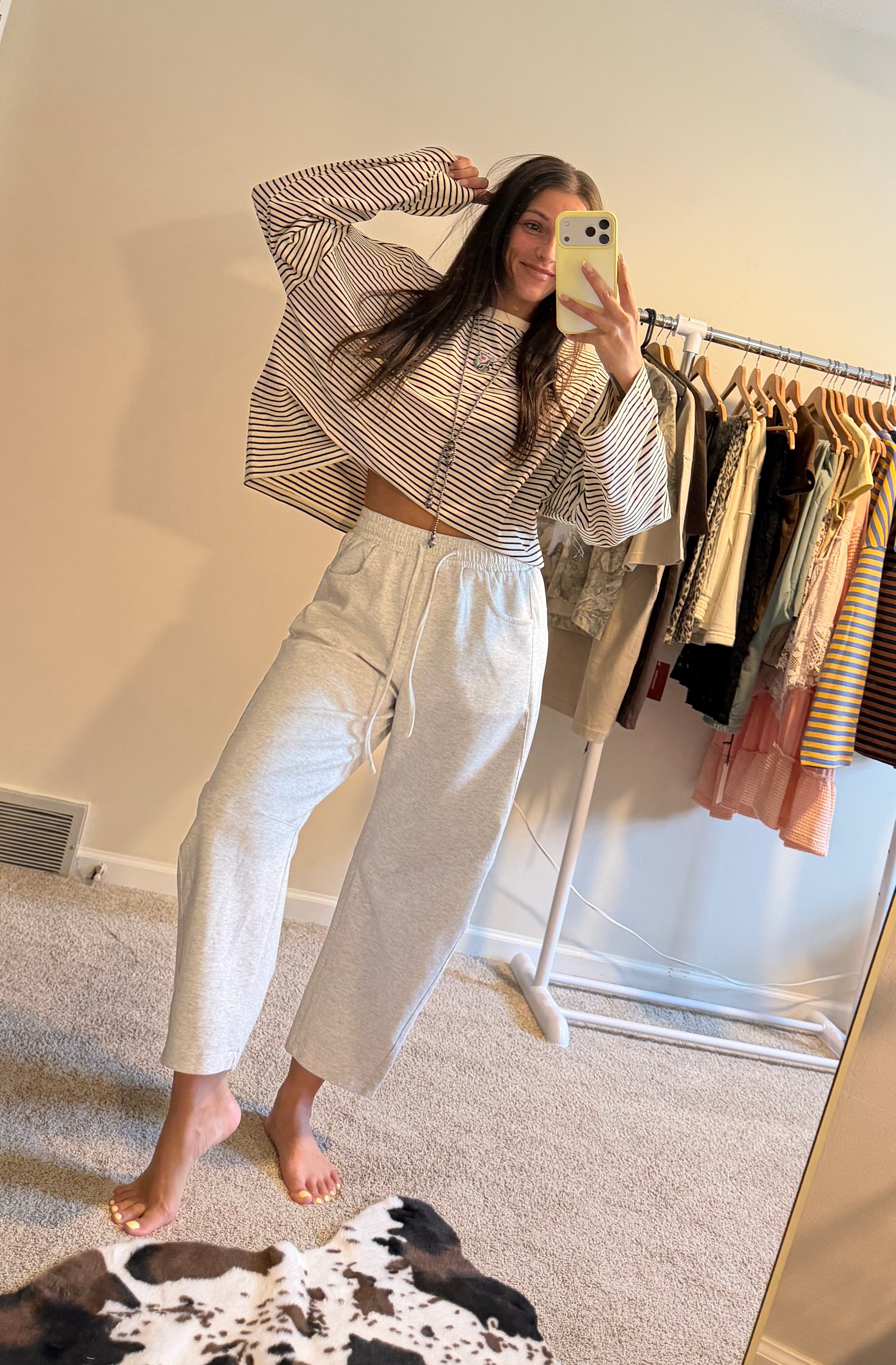 Oreo Retro Striped Oversized Top