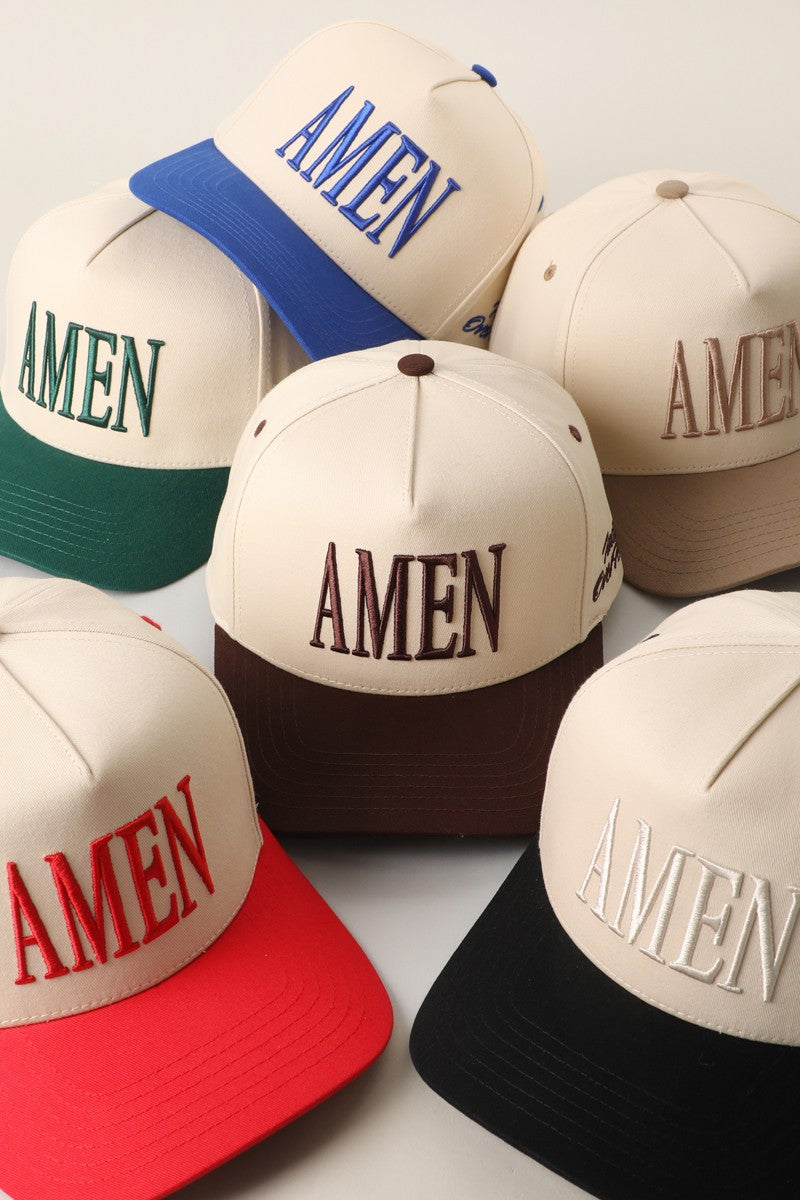 AMEN 3D Embroidered Two-Tone Trucker Hat