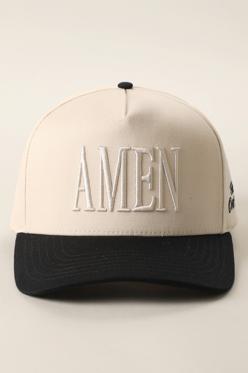 AMEN 3D Embroidered Two-Tone Trucker Hat