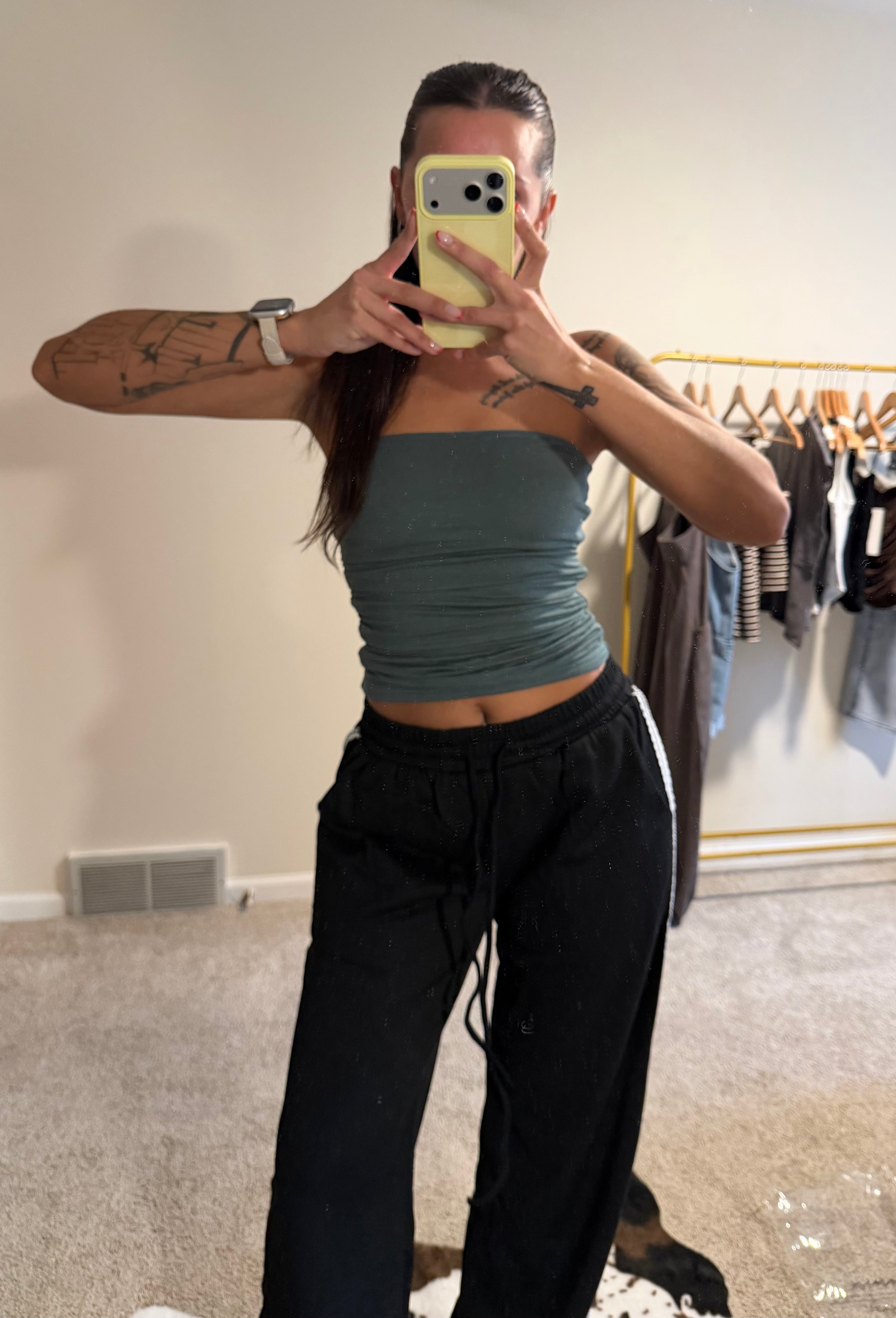 Strapless Scrunch Knit Top