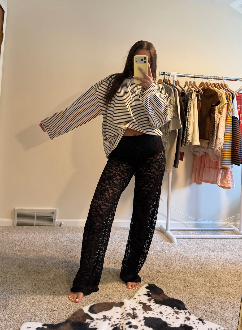 Oreo Retro Striped Oversized Top