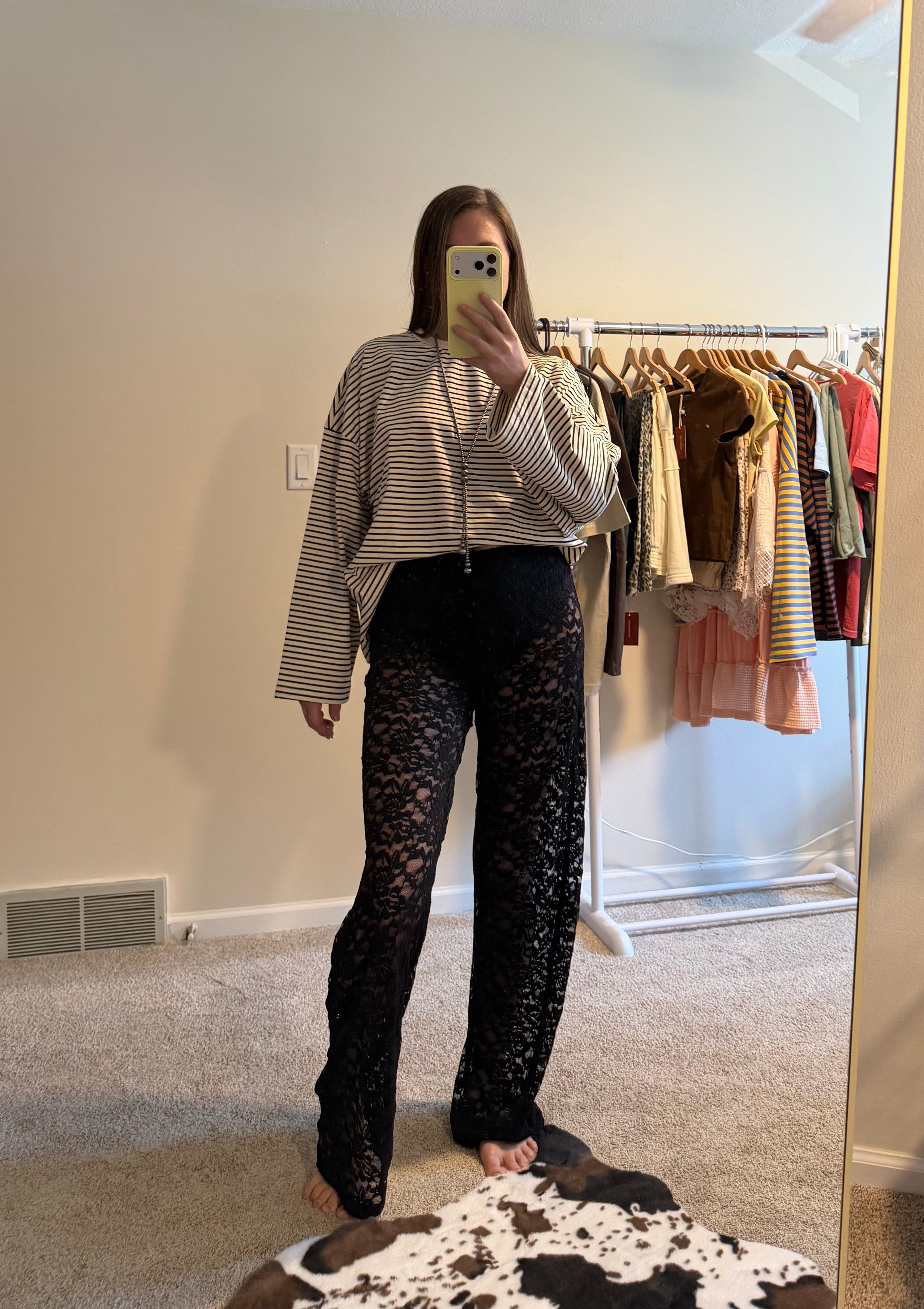 Oreo Retro Striped Oversized Top