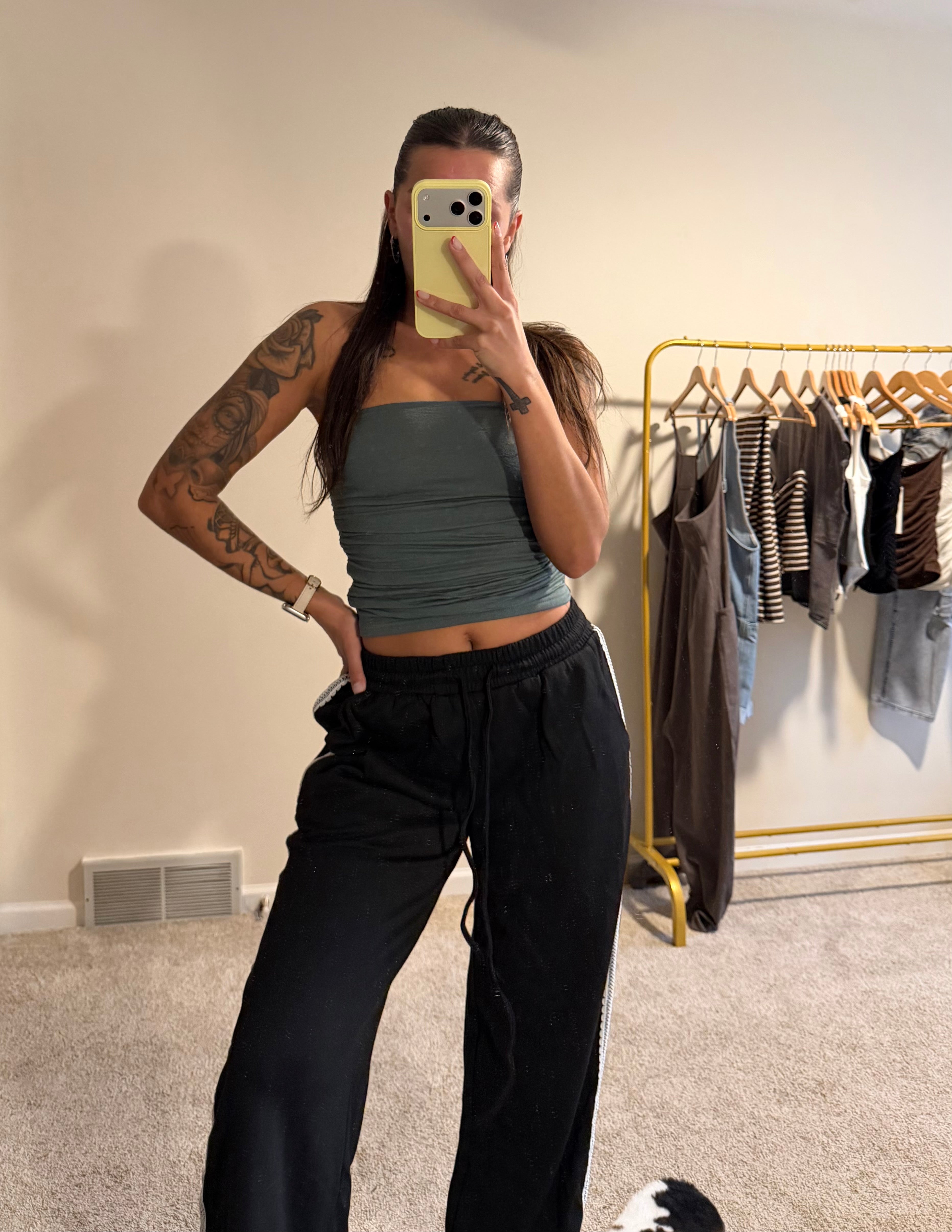 Strapless Scrunch Knit Top