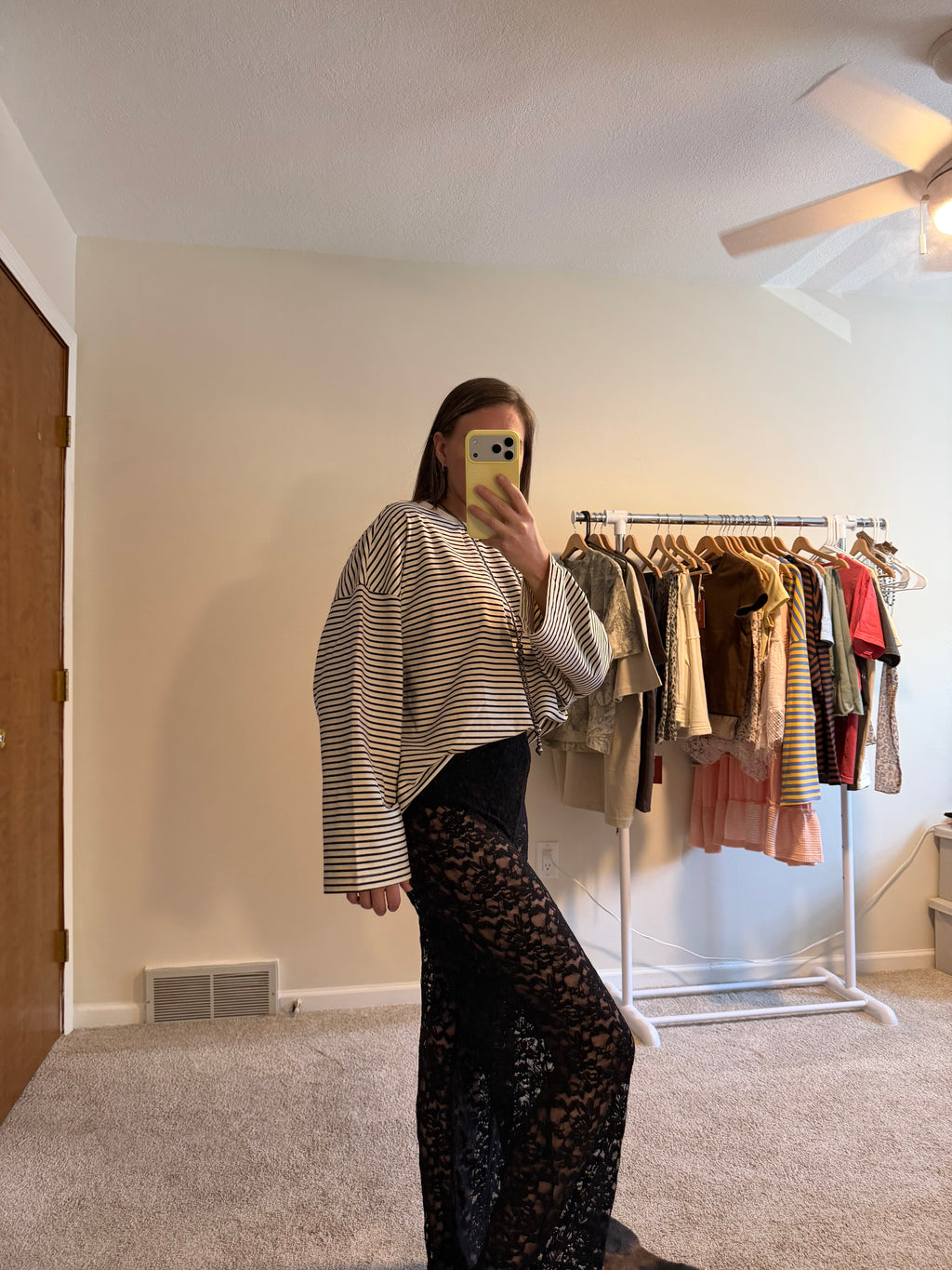 Oreo Retro Striped Oversized Top
