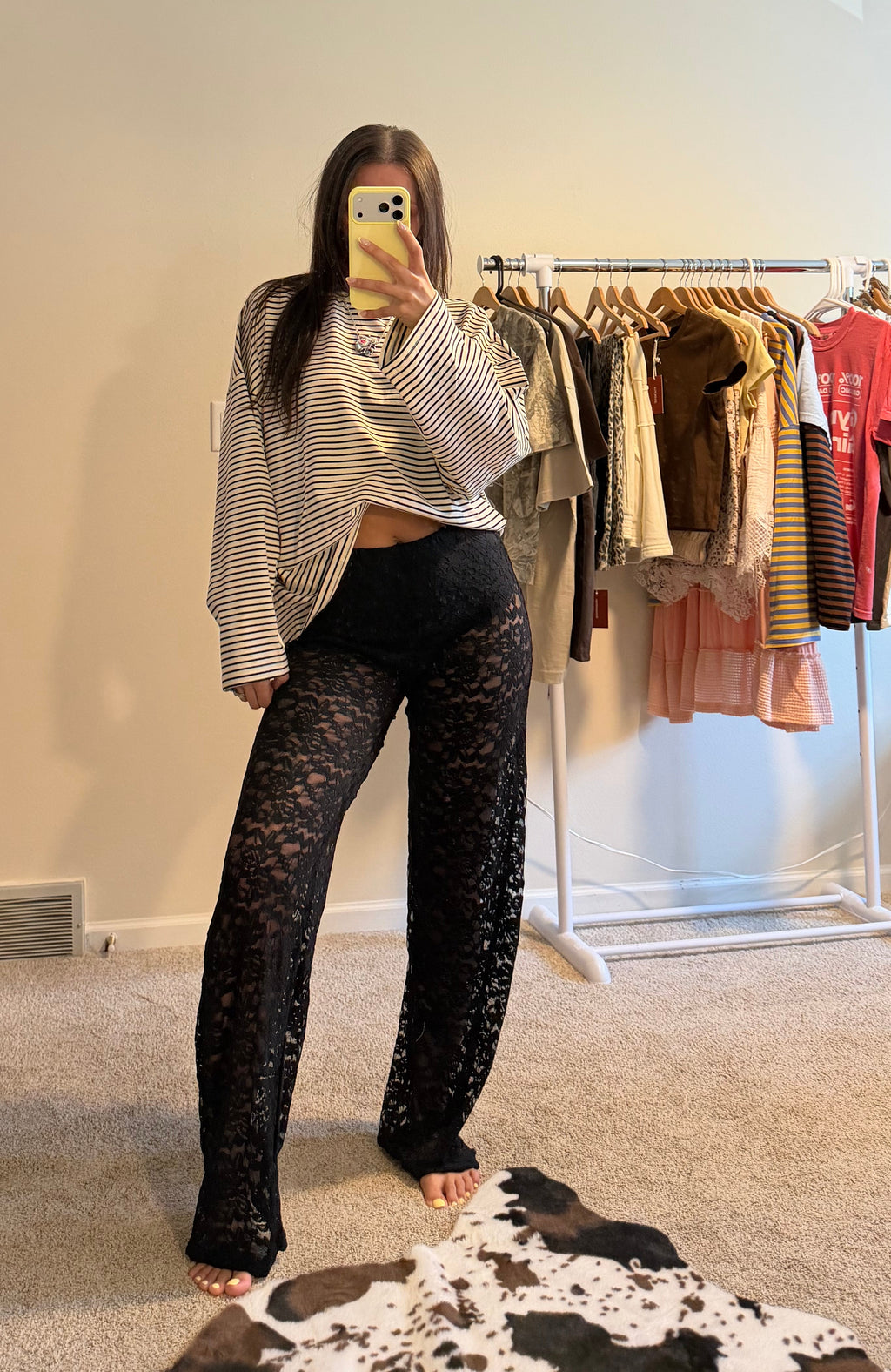 Oreo Retro Striped Oversized Top