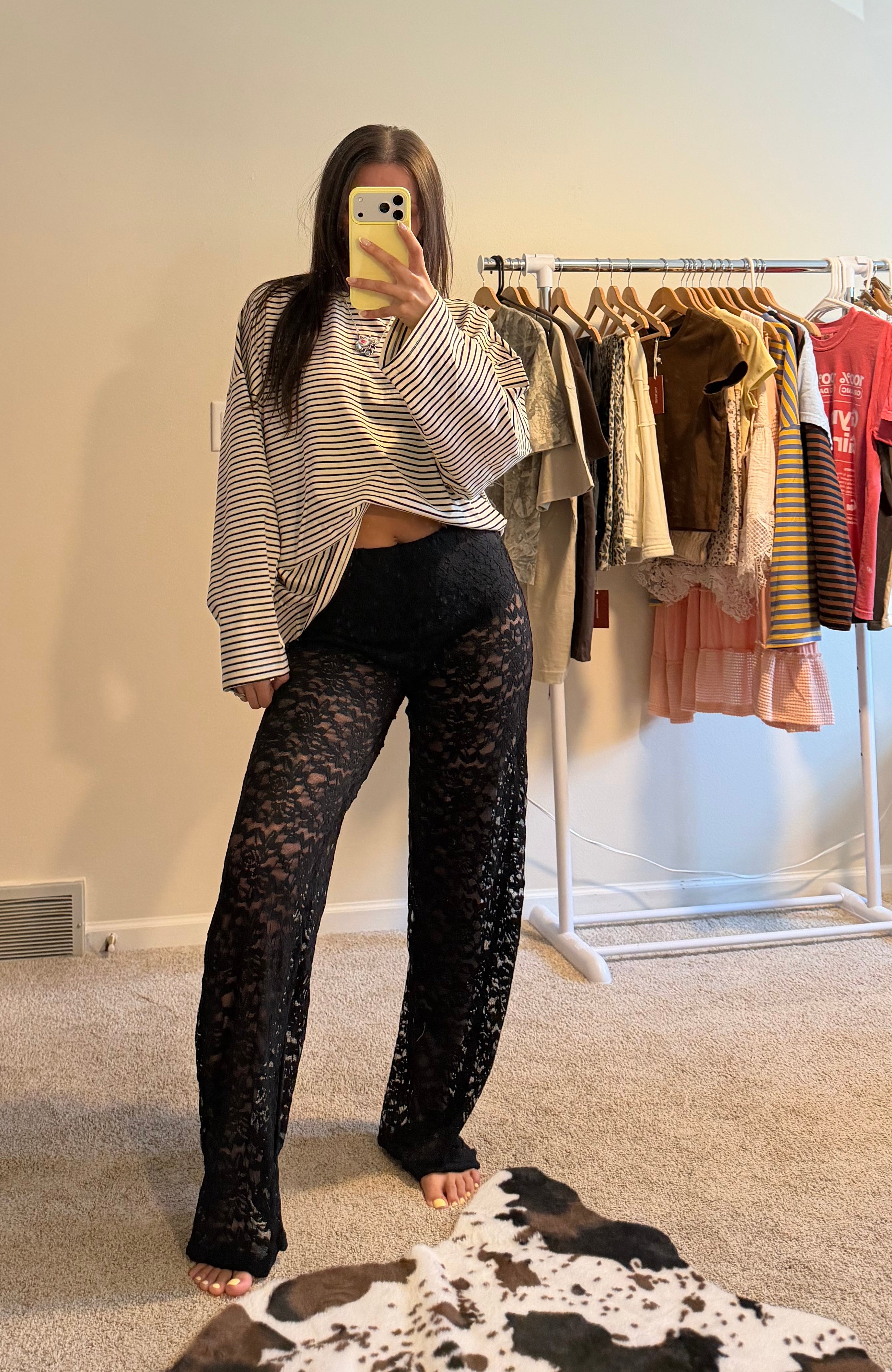 Oreo Retro Striped Oversized Top