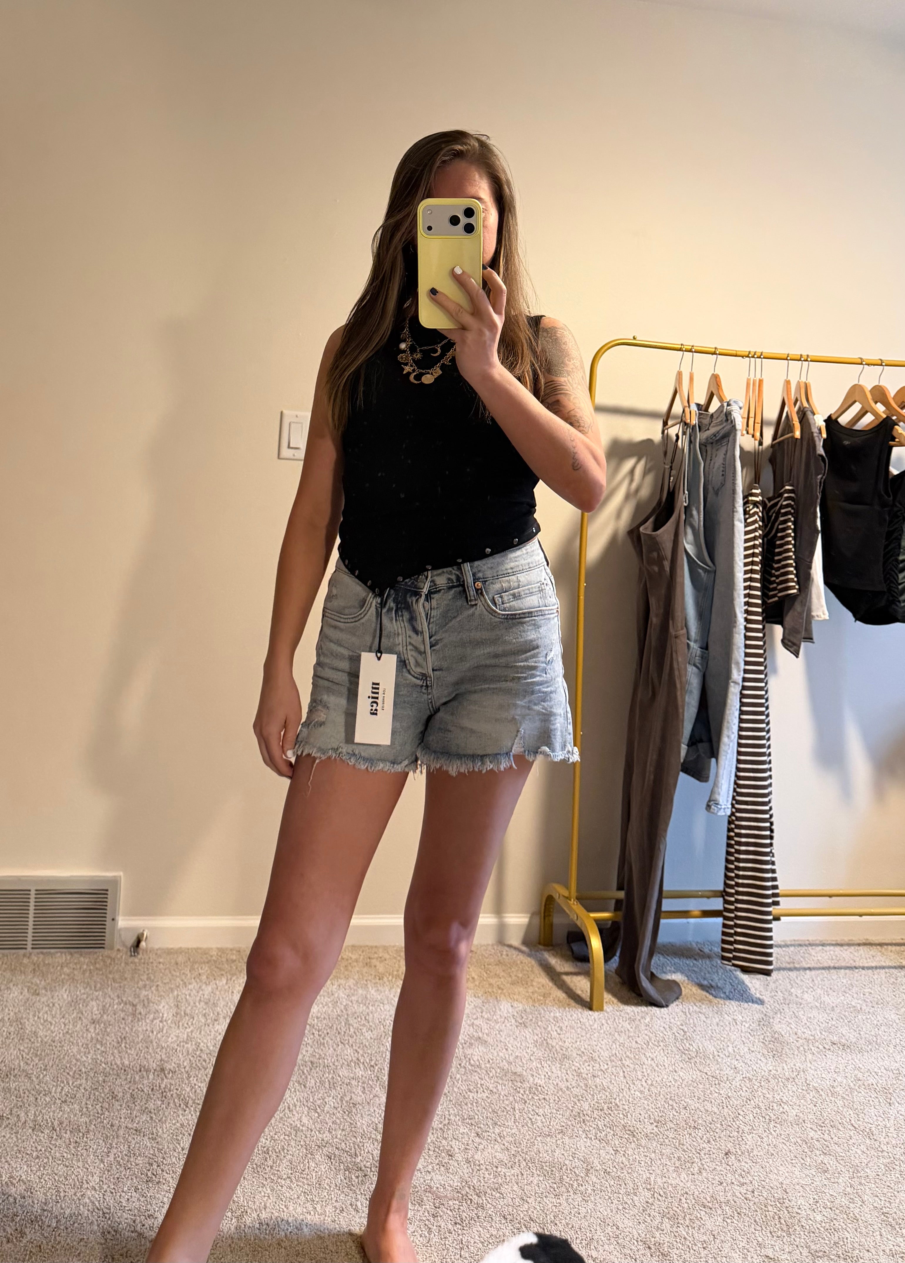 Stud Detail Asymmetrical Hem Knit Crop Top