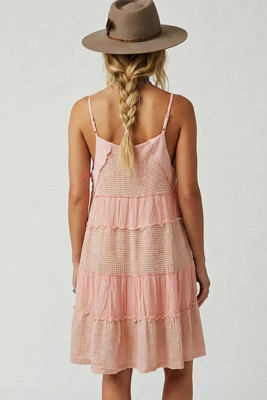 Lace Patchwork Tiered Tie-Front Overlay