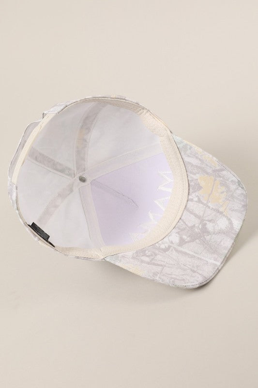 Mama Letter Embroidery Nature Camo Baseball Cap