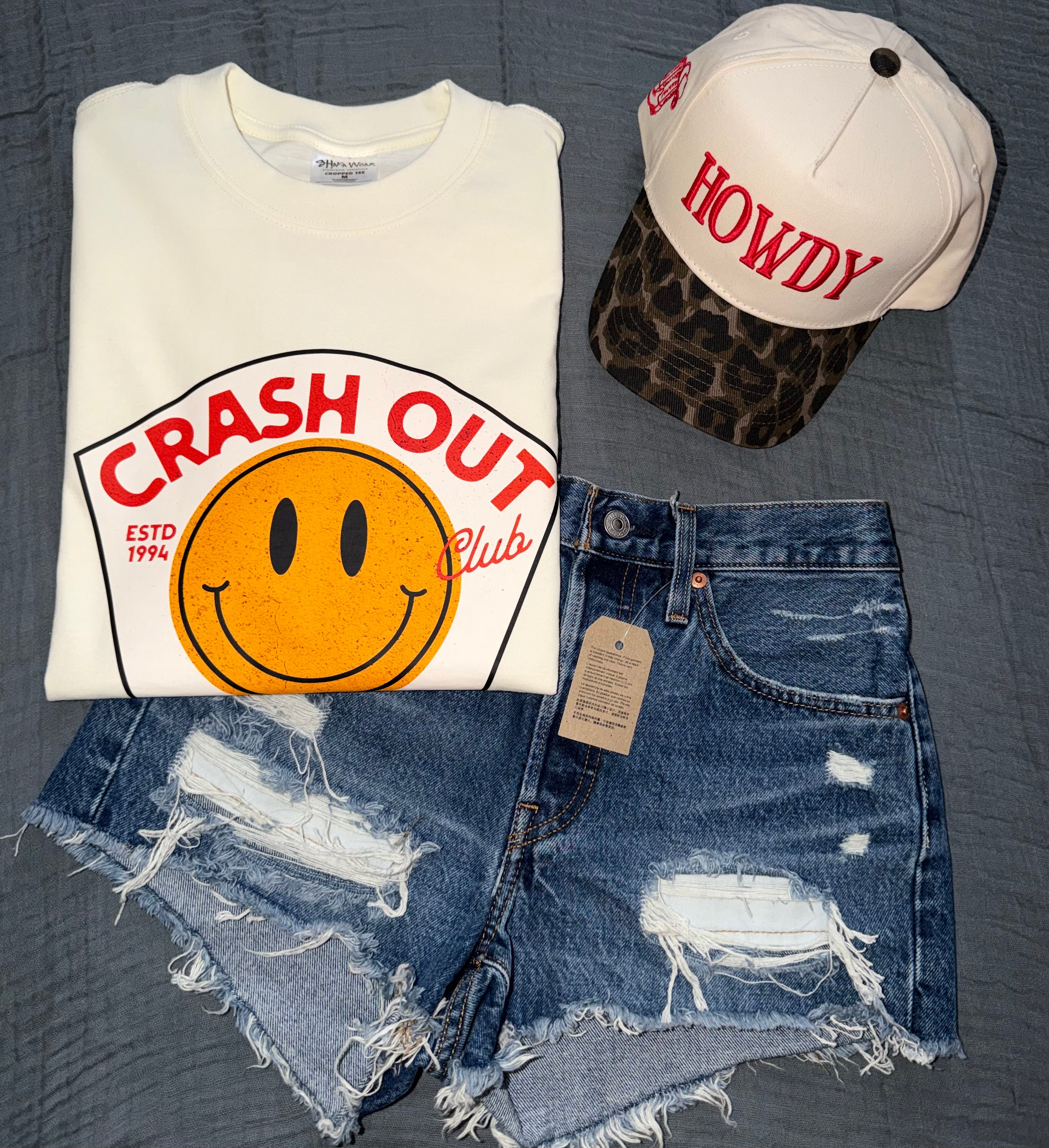"Crash Out Club" Heavyweight Cropped Graphic Tee