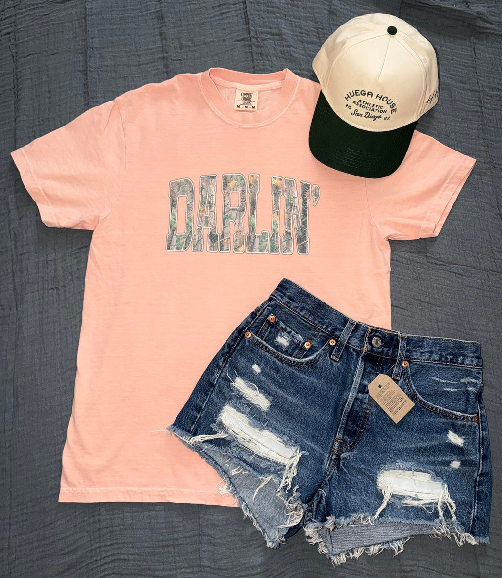 "Camo Darlin" Vintage-Wash Graphic Tee