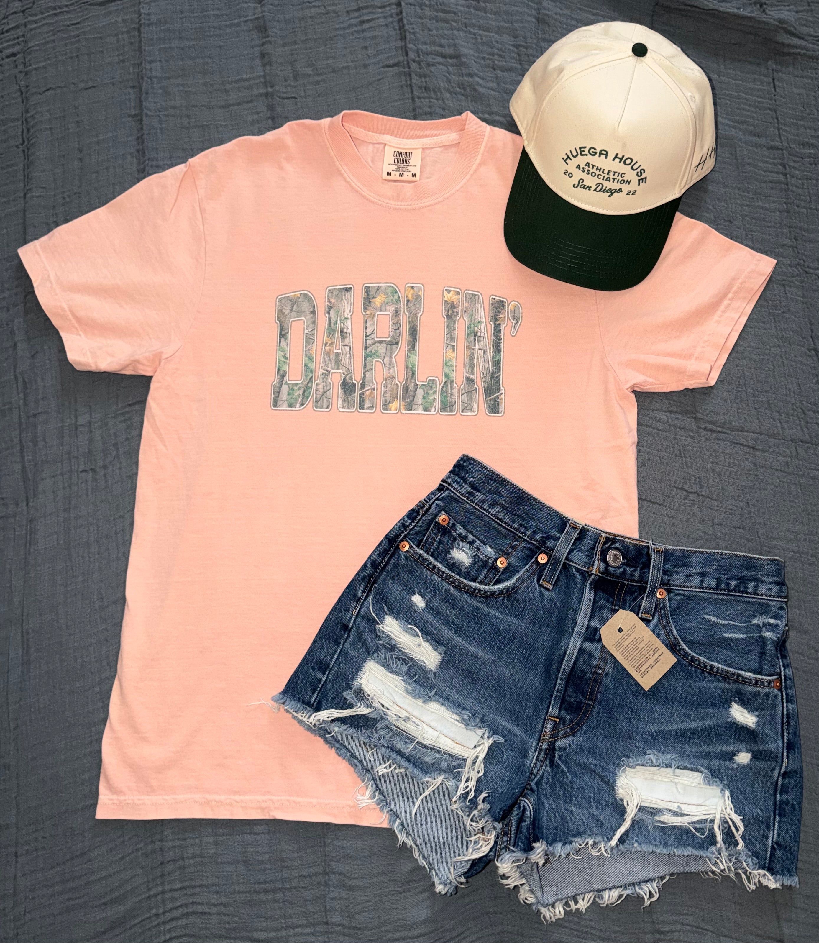 "Camo Darlin" Vintage-Wash Graphic Tee