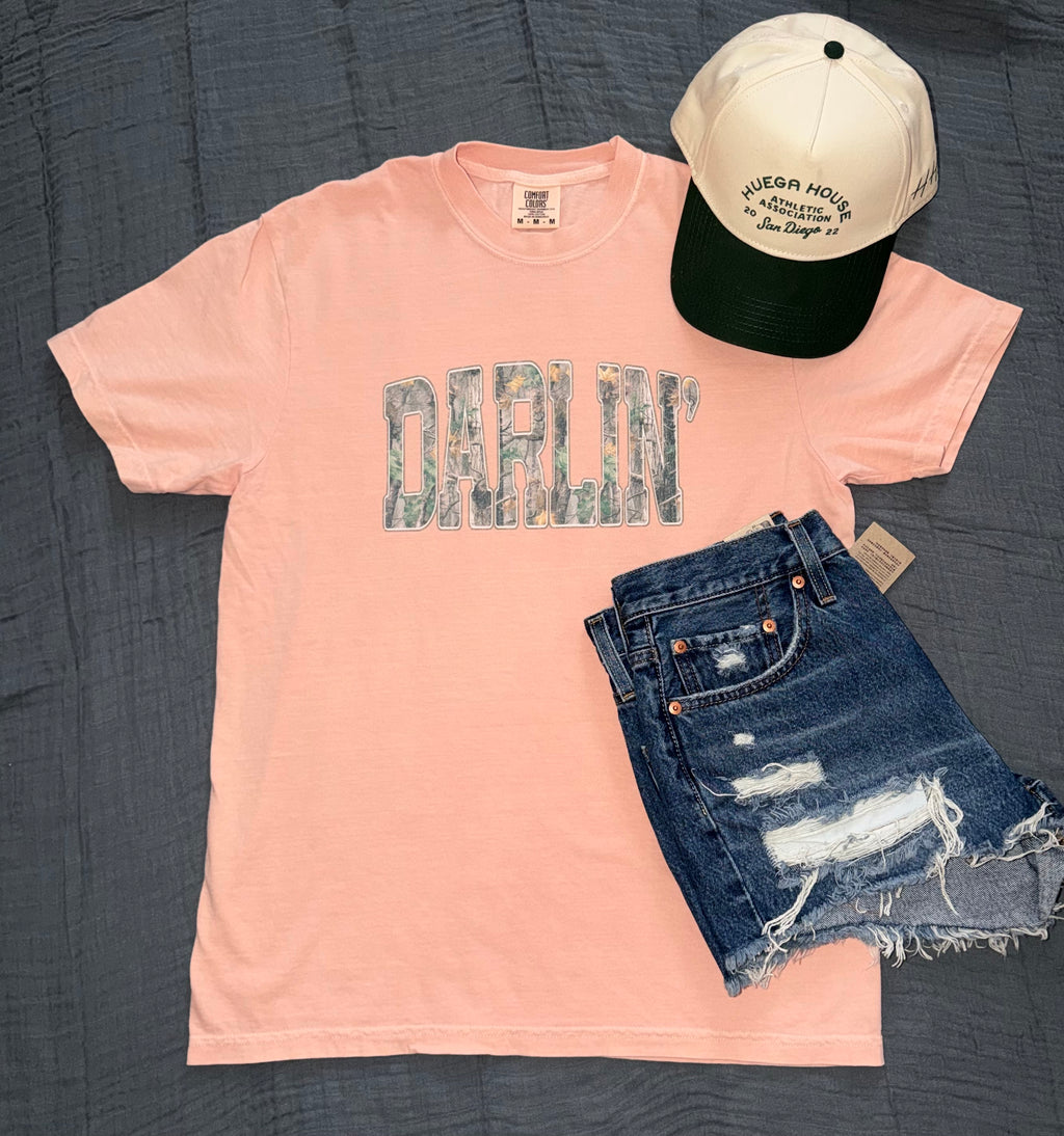 "Camo Darlin" Vintage-Wash Graphic Tee