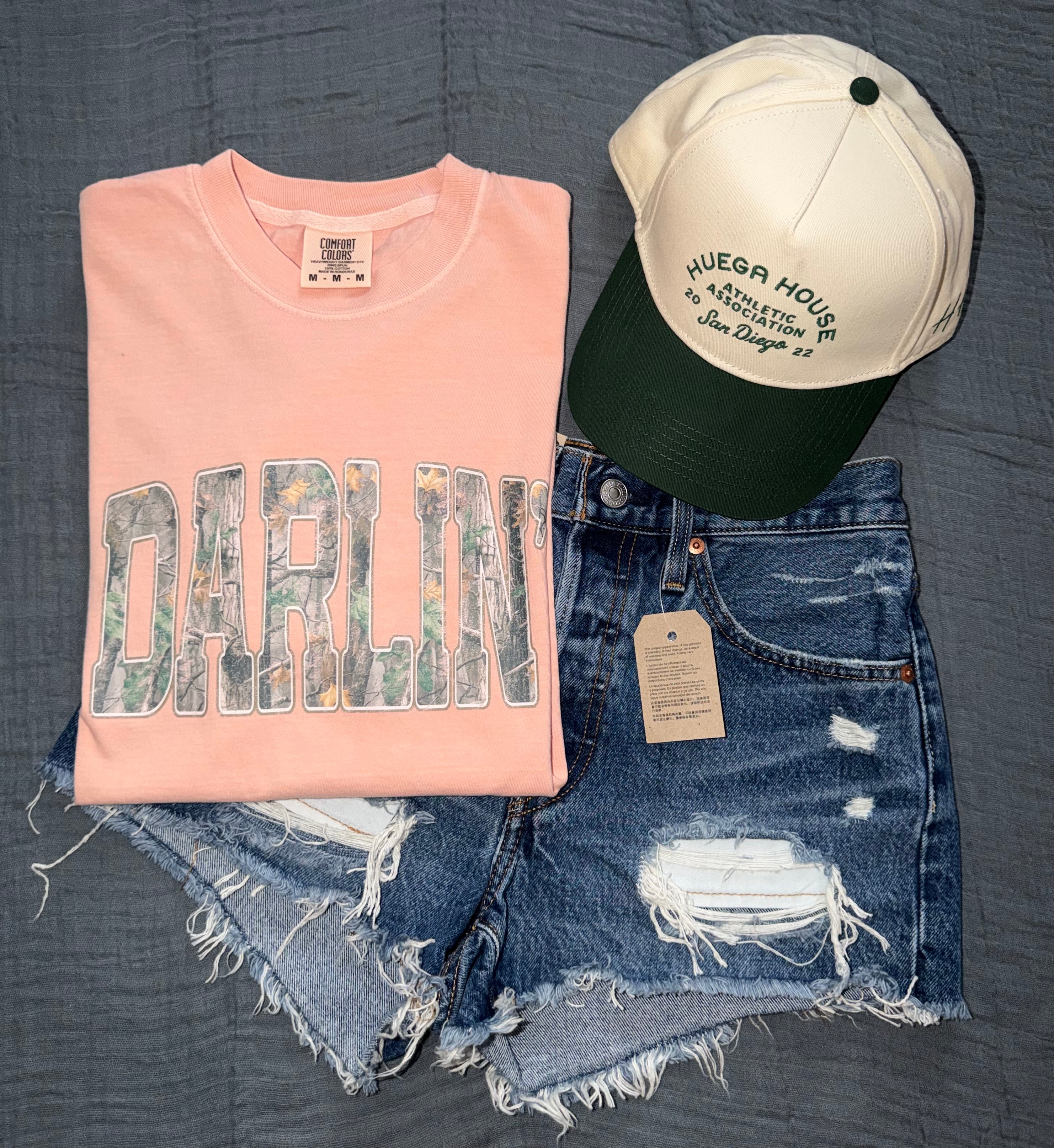 "Camo Darlin" Vintage-Wash Graphic Tee