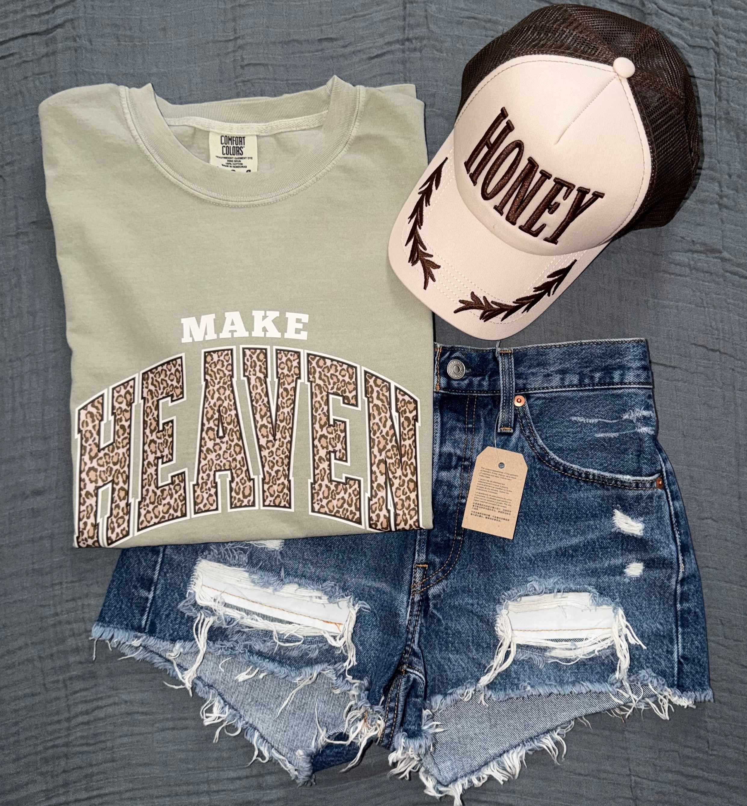 "Make Heaven Crowded" Vintage-Wash Graphic Tee