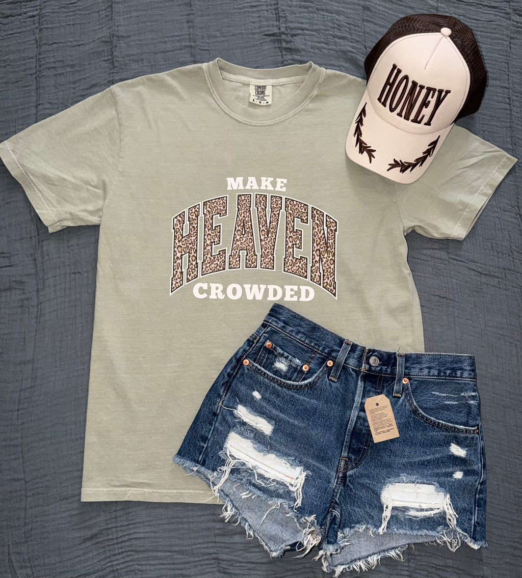 "Make Heaven Crowded" Vintage-Wash Graphic Tee