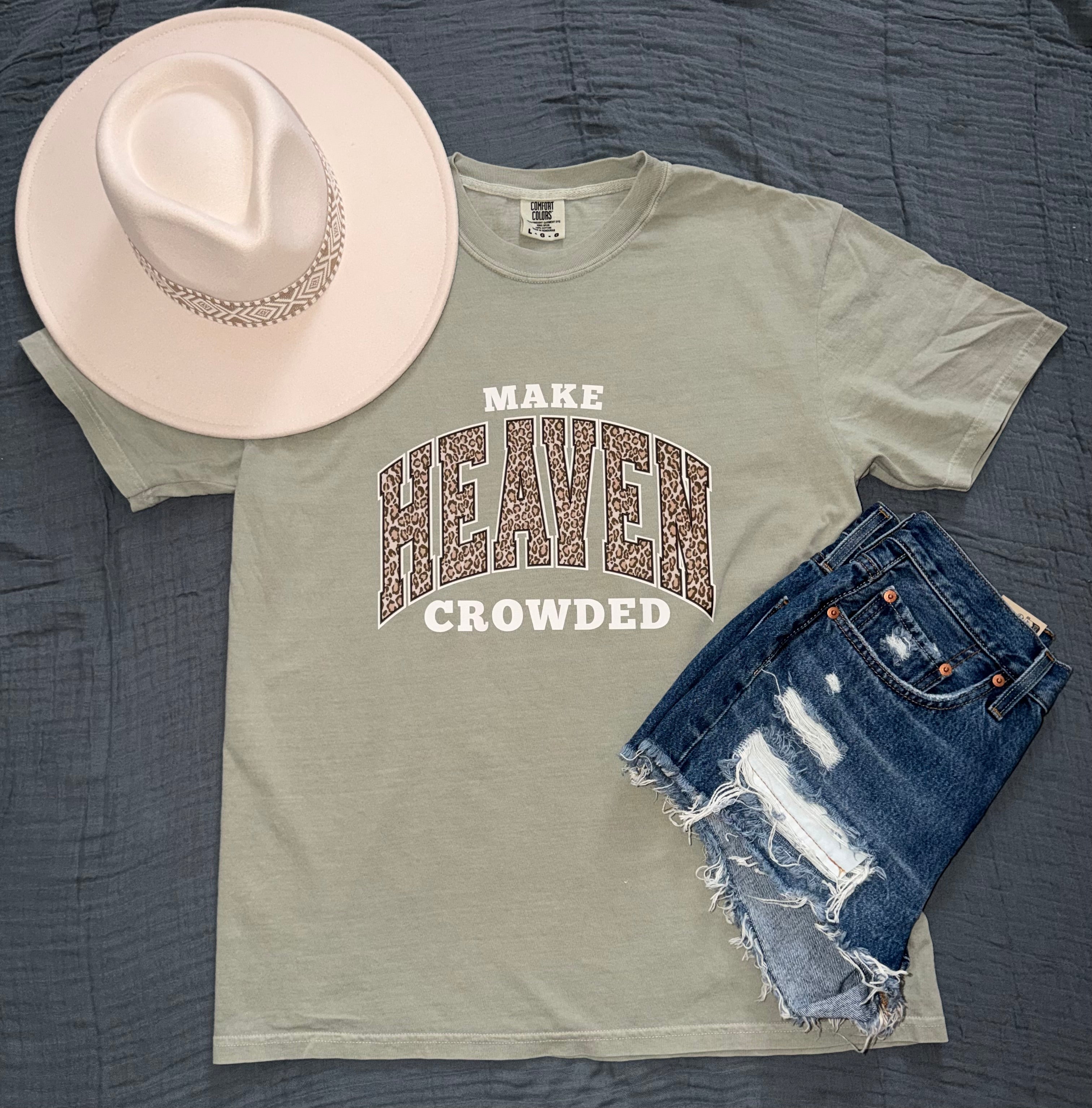 "Make Heaven Crowded" Vintage-Wash Graphic Tee