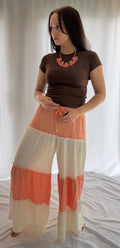 Wide Leg Gauze Knit Stripe Pants