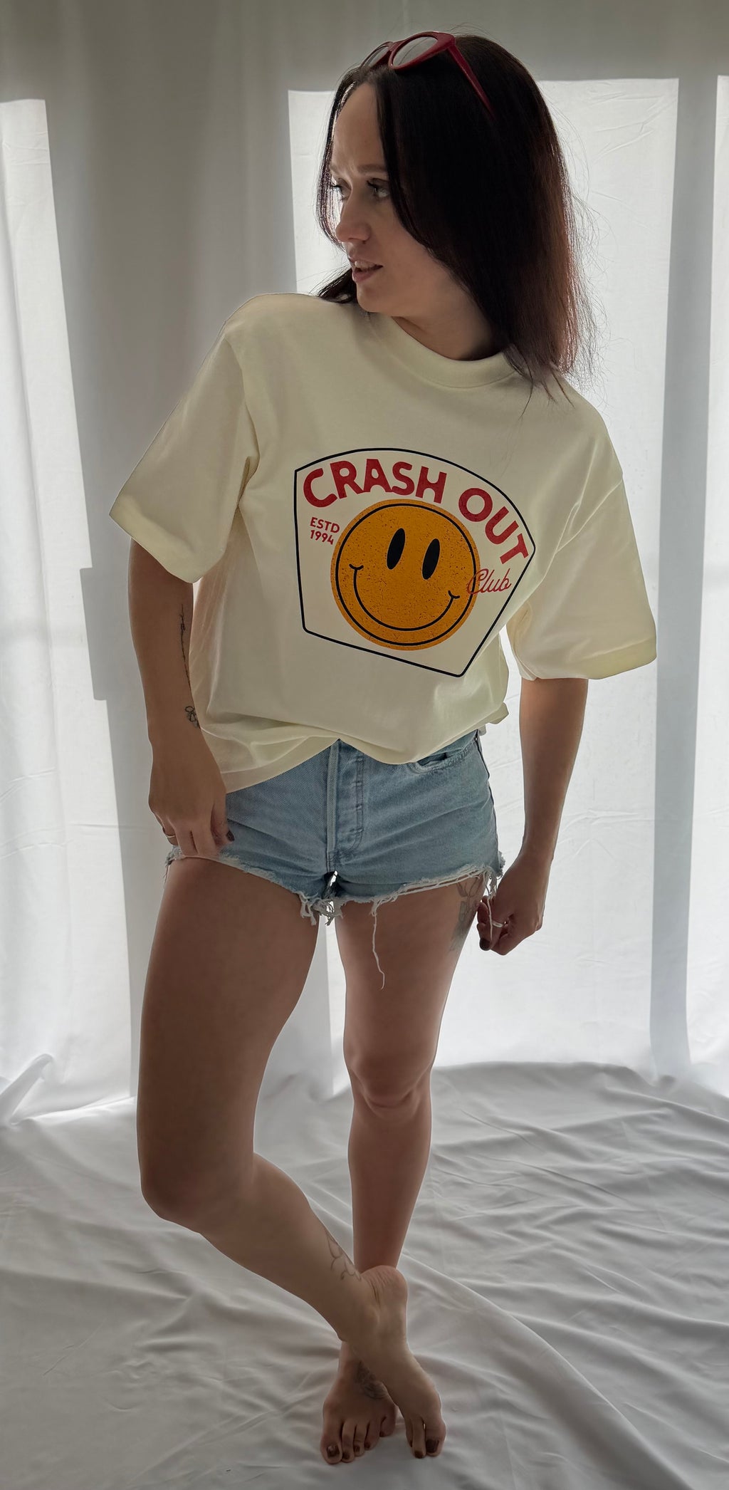 "Crash Out Club" Heavyweight Cropped Graphic Tee
