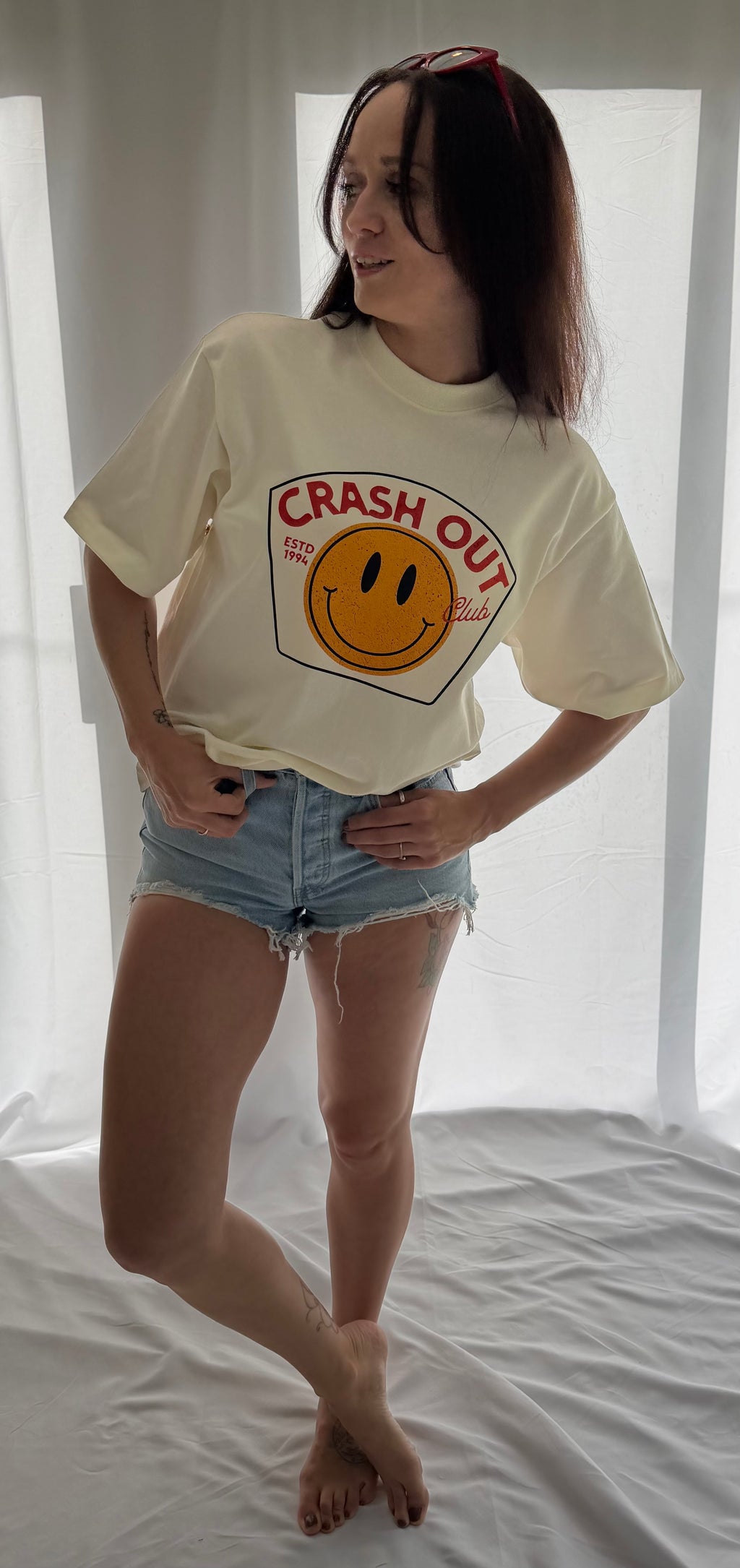"Crash Out Club" Heavyweight Cropped Graphic Tee