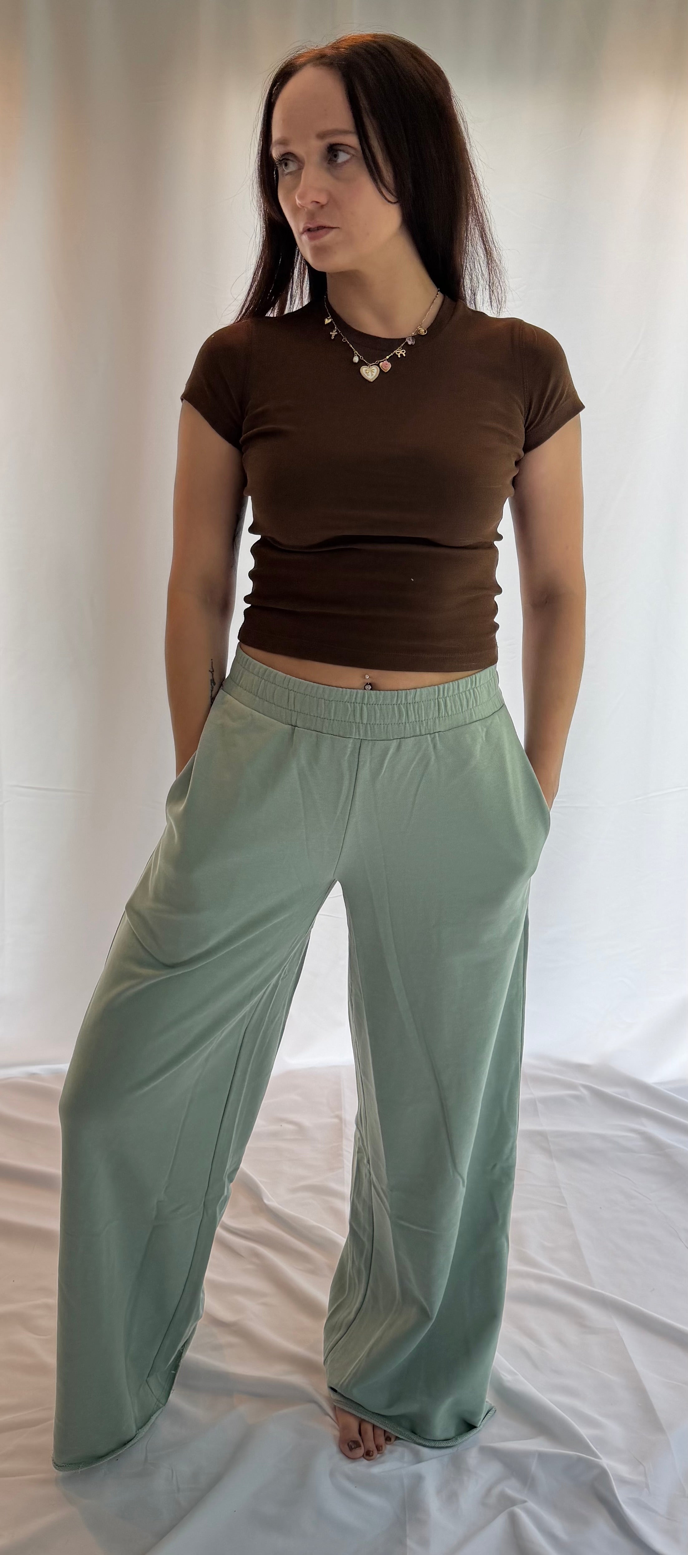 The Vanessa Wide-Leg Cotton Sweatpants