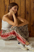 Leopard Red Striped String Pants