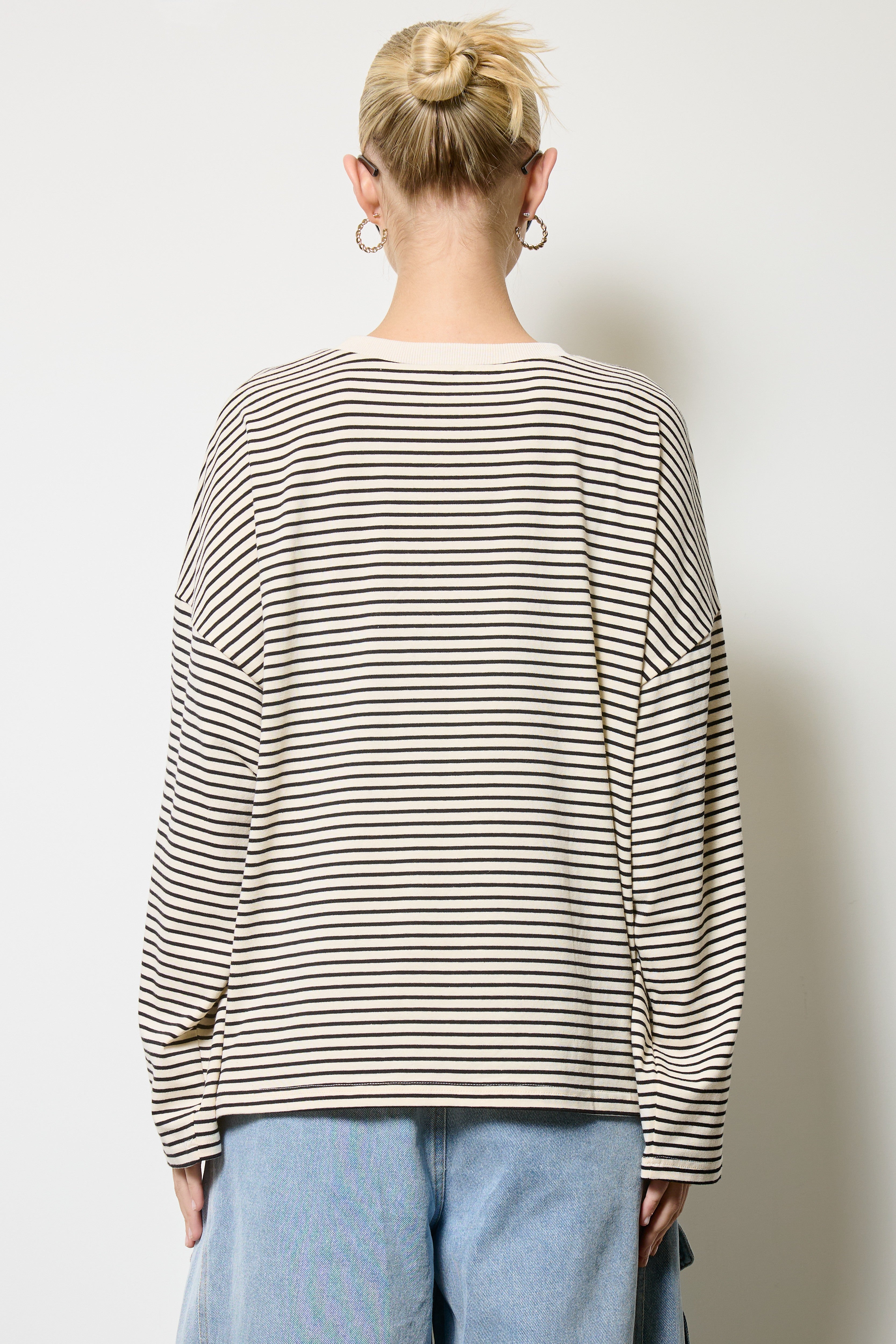 Oreo Retro Striped Oversized Top