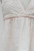 Blush Lace Crochet Babydoll Top