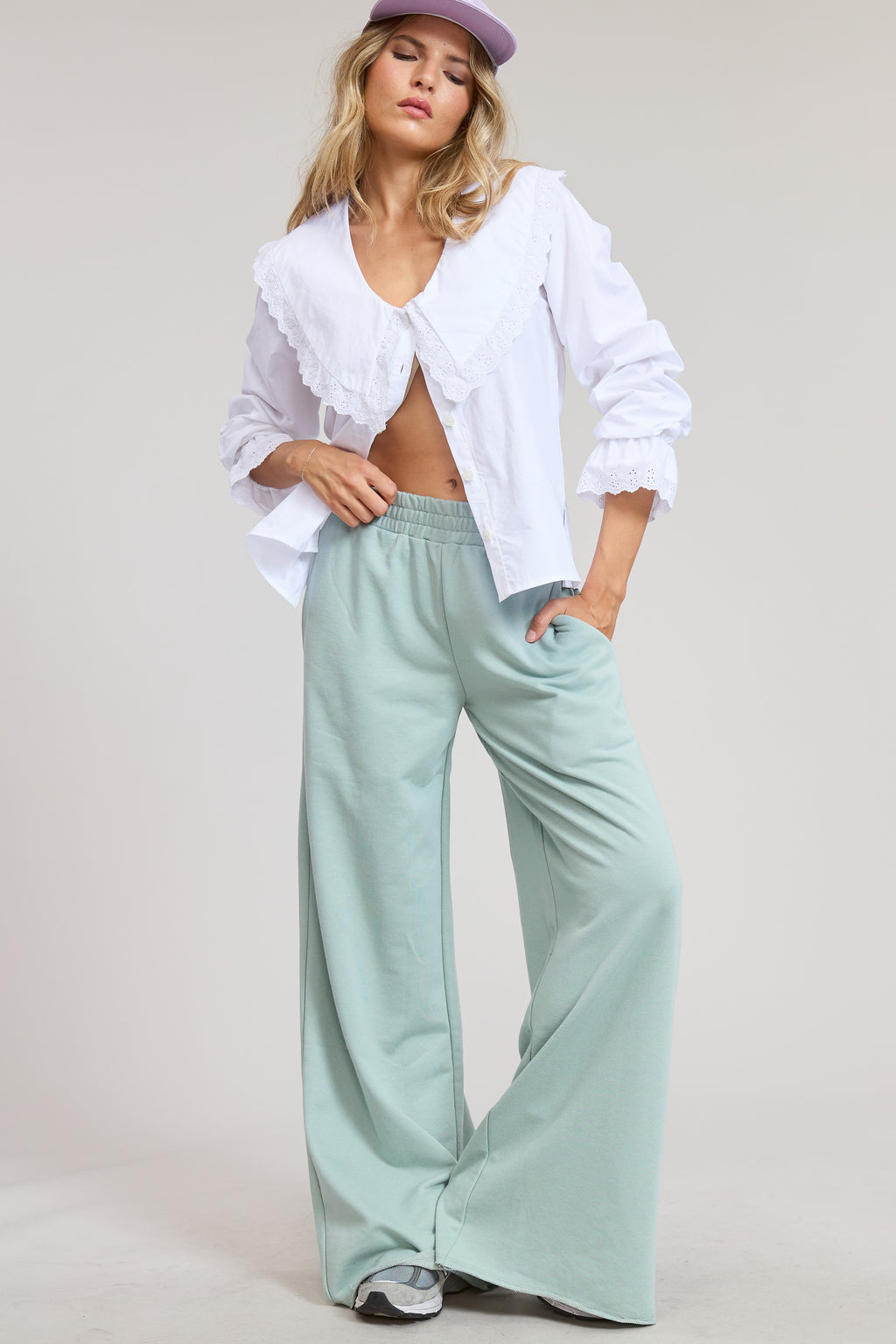 The Vanessa Wide-Leg Cotton Sweatpants