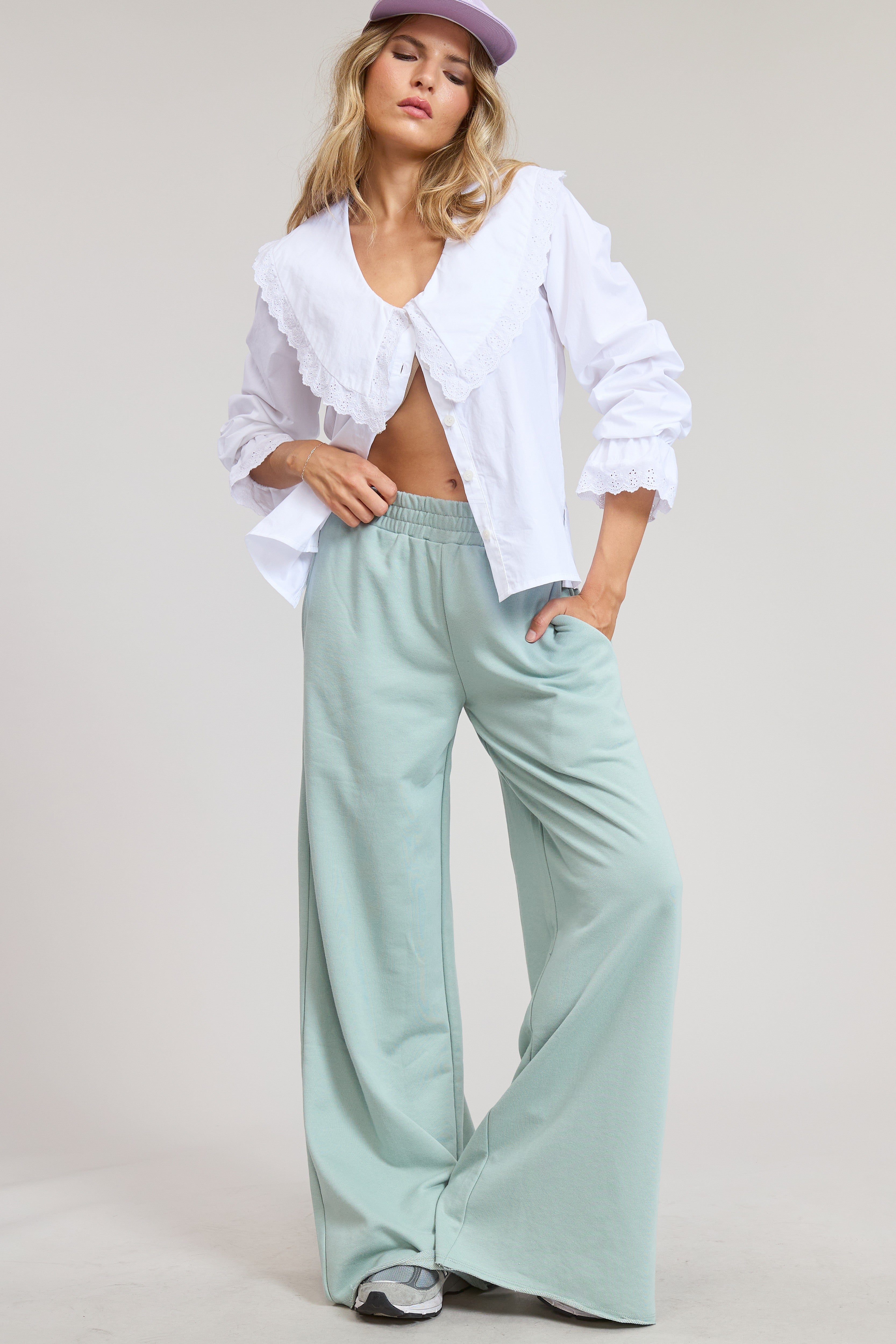 The Vanessa Wide-Leg Cotton Sweatpants